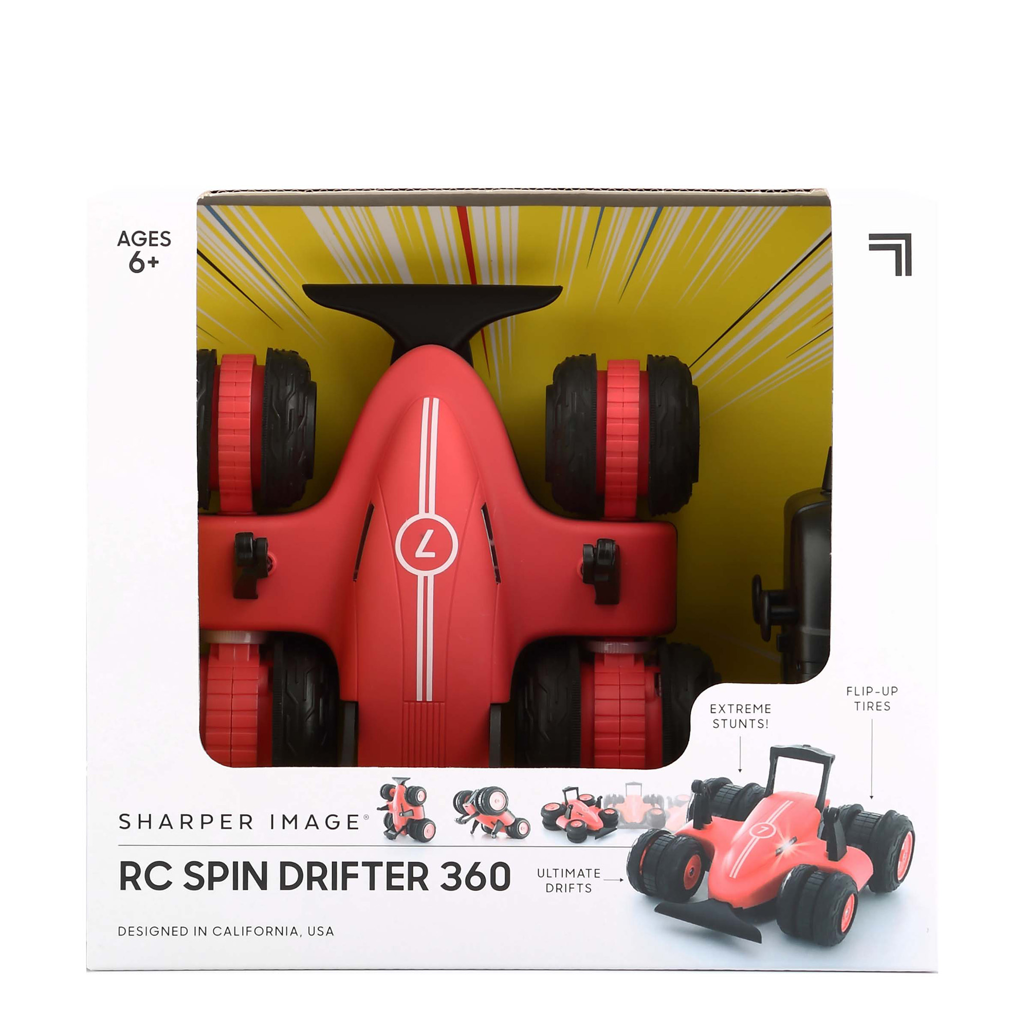 Sharper image - veicolo radiocomandato spin drifter 360_matte red - Sharper Image