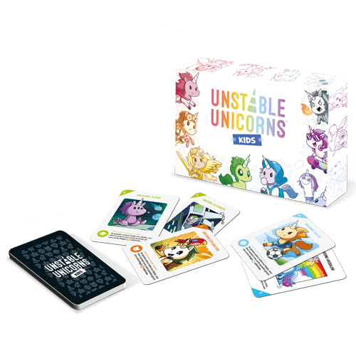 Asmodee - unstable unicorns kids, gioco da tavolo, 2-6 giocatori, da 6 anni in su - 