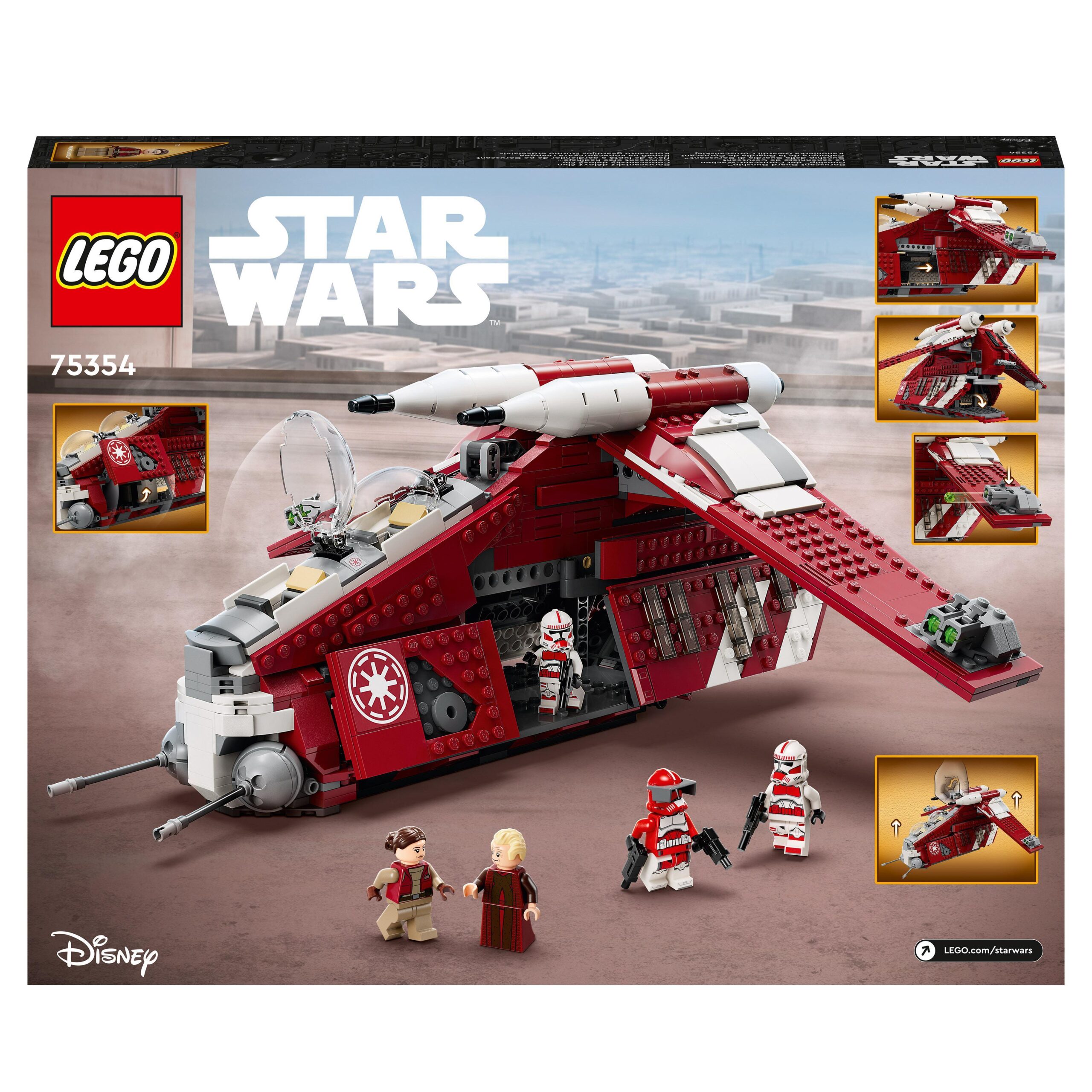 Lego star wars 75354 gunship della guardia di coruscant, set da le guerre dei cloni con veicolo giocattolo e 5 minifigure - LEGO® Star Wars™, Star Wars