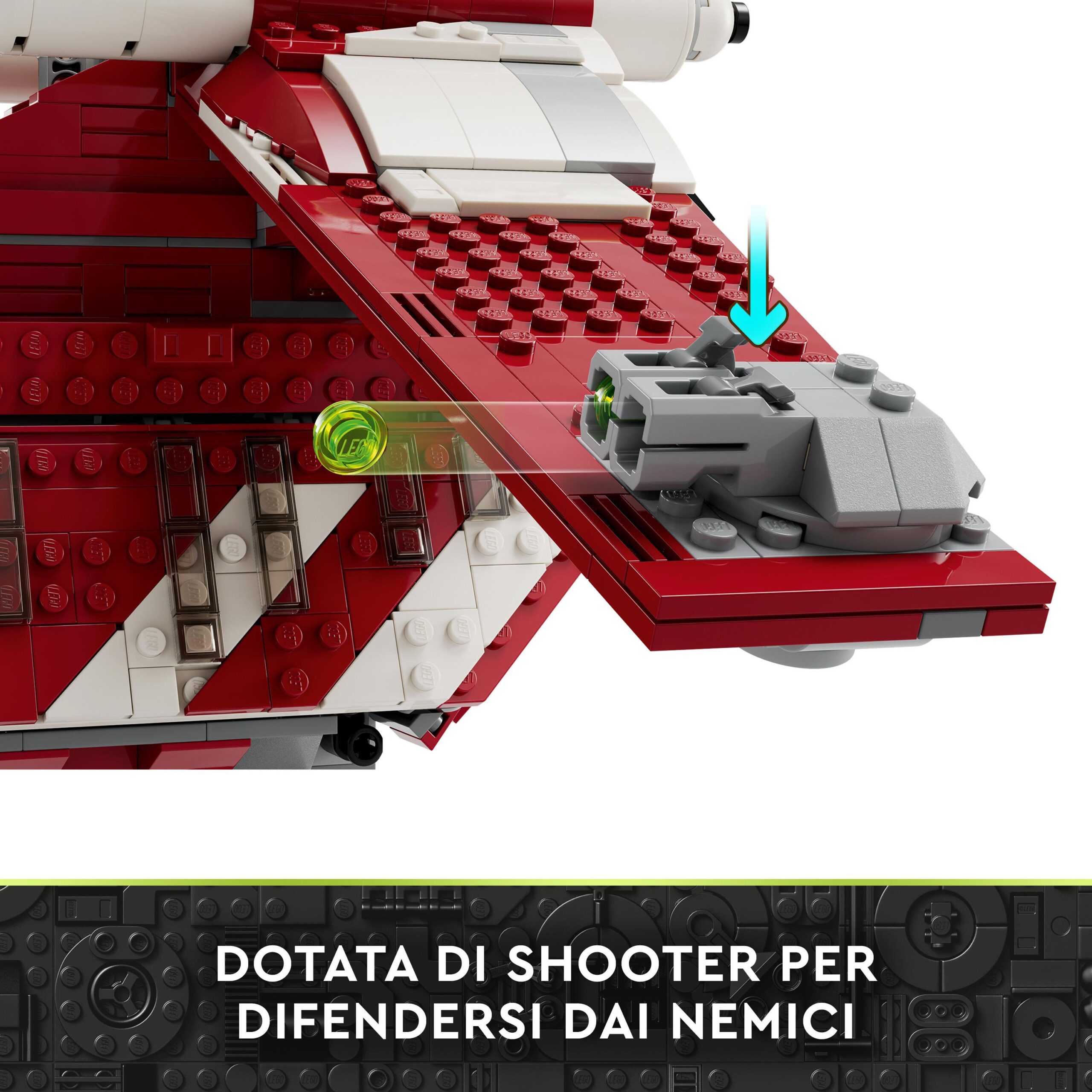 Teca in Plexiglas® per LEGO® Gunship della Guardia di Coruscant (75354)