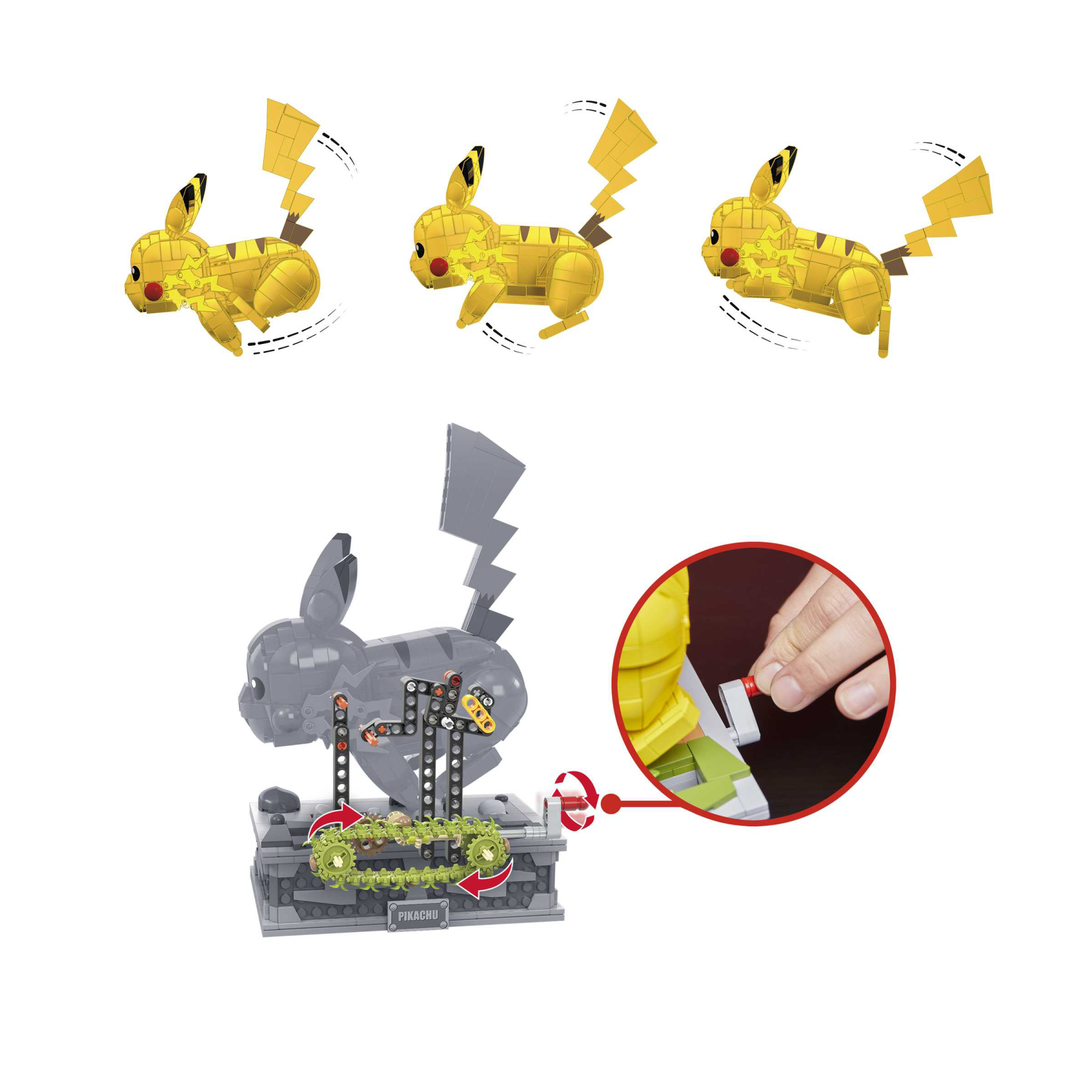 Mega pokémon - kinetic pikachu, set da costruzione da 1095 pezzi, personaggio meccanizzato con percorso roccioso animato, da collezione, 12+ anni, hgc23 - MEGA BLOKS, POKEMON