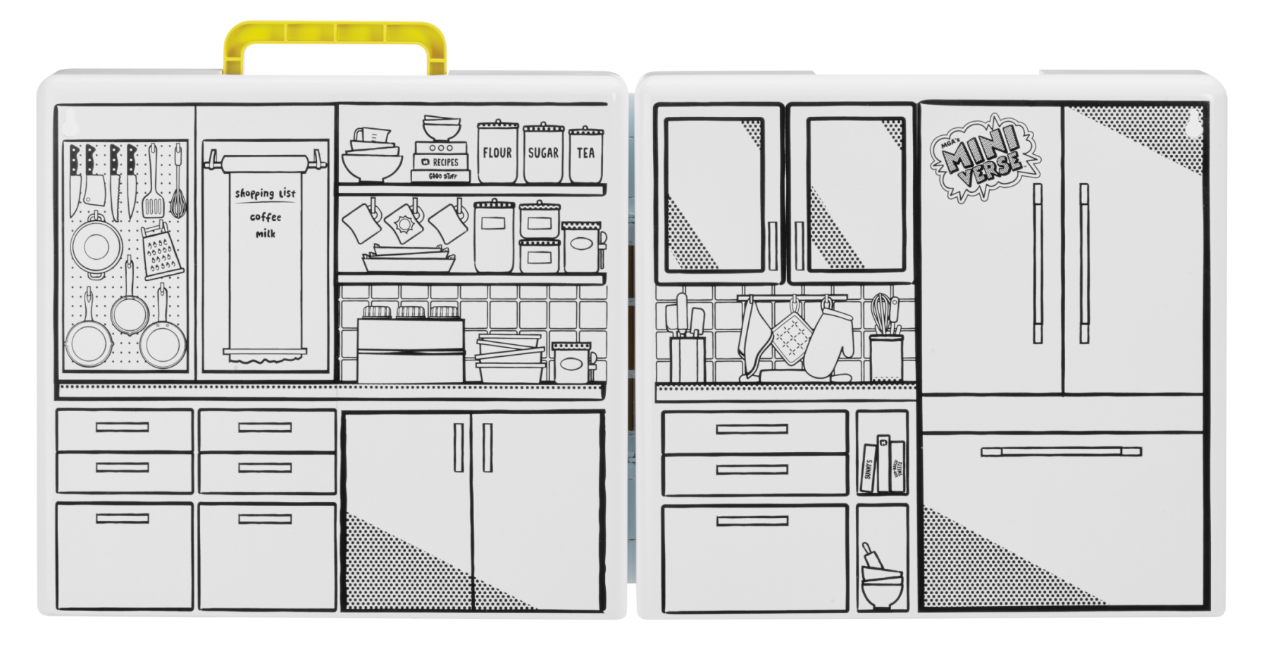 Mga's miniverse make it all you can eat – più di 100 mini ingredienti e ricette esclusive di questo playset – valigetta richiudibile - 