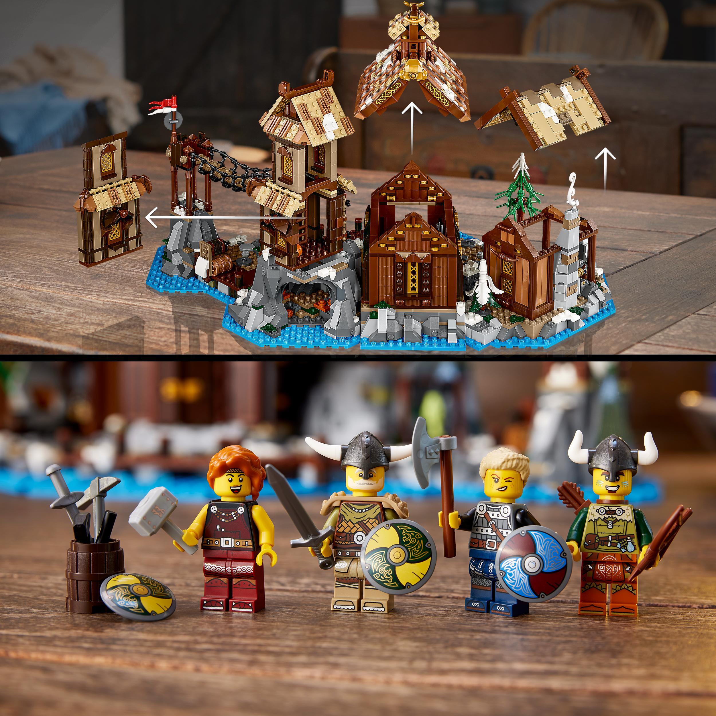 Lego ideas 21343 villaggio vichingo, kit modellismo per adulti da costruire, grande set idea regalo uomo, donna, lui e lei - LEGO IDEAS