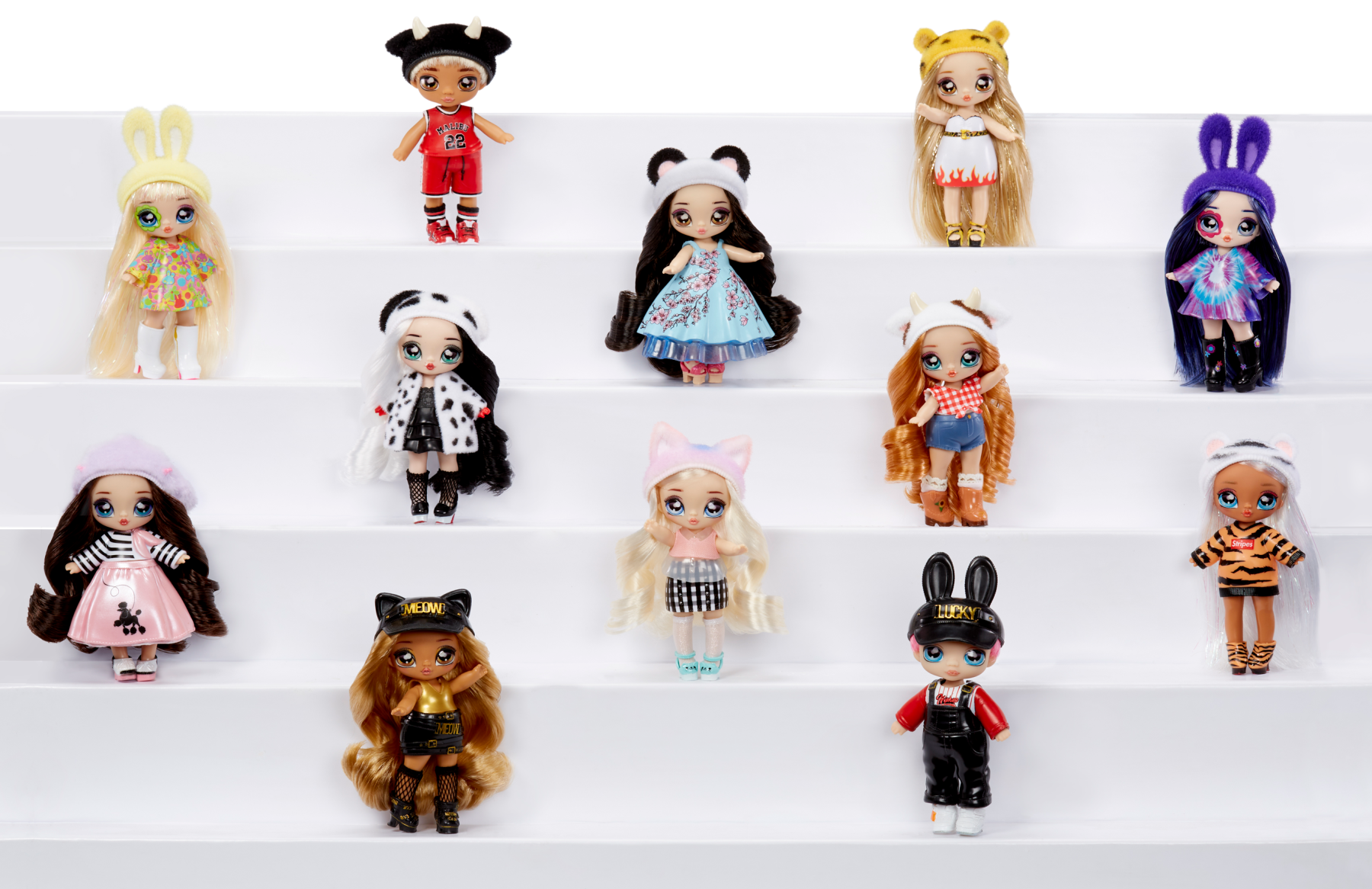 Na! na! na! surprise minis serie 2 - bambola fashion alta 10 cm - pacco misterioso con coriandoli - include bambola snodata, vestito e scarpe - NA! NA! NA! SURPRISE
