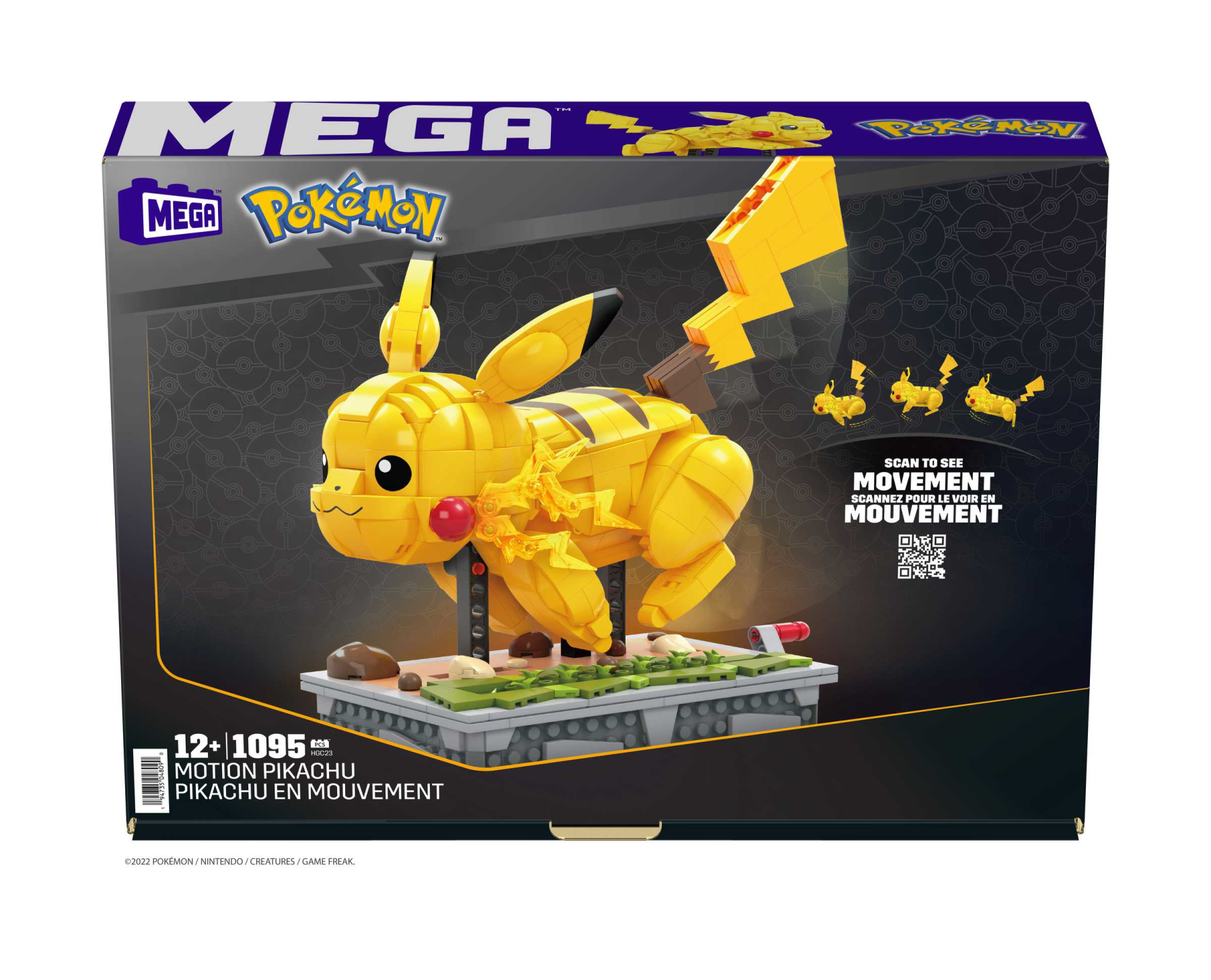 Mega pokémon - kinetic pikachu, set da costruzione da 1095 pezzi, personaggio meccanizzato con percorso roccioso animato, da collezione, 12+ anni, hgc23 - MEGA BLOKS, POKEMON