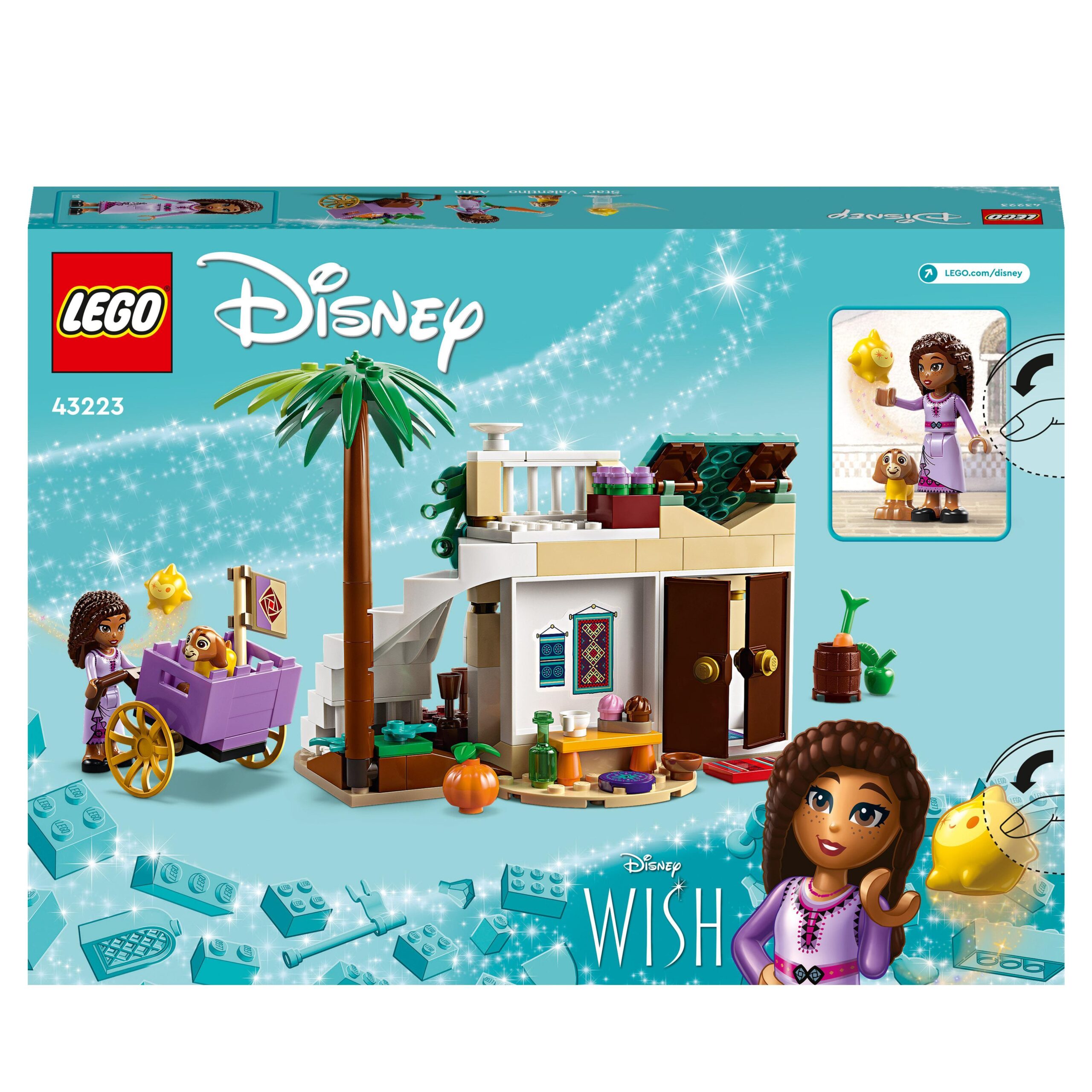 Lego disney wish 43223 asha nella città di rosas dal film wish con mini bambolina di asha, giochi per bambini e bambine 6+ - DISNEY PRINCESS, LEGO DISNEY PRINCESS