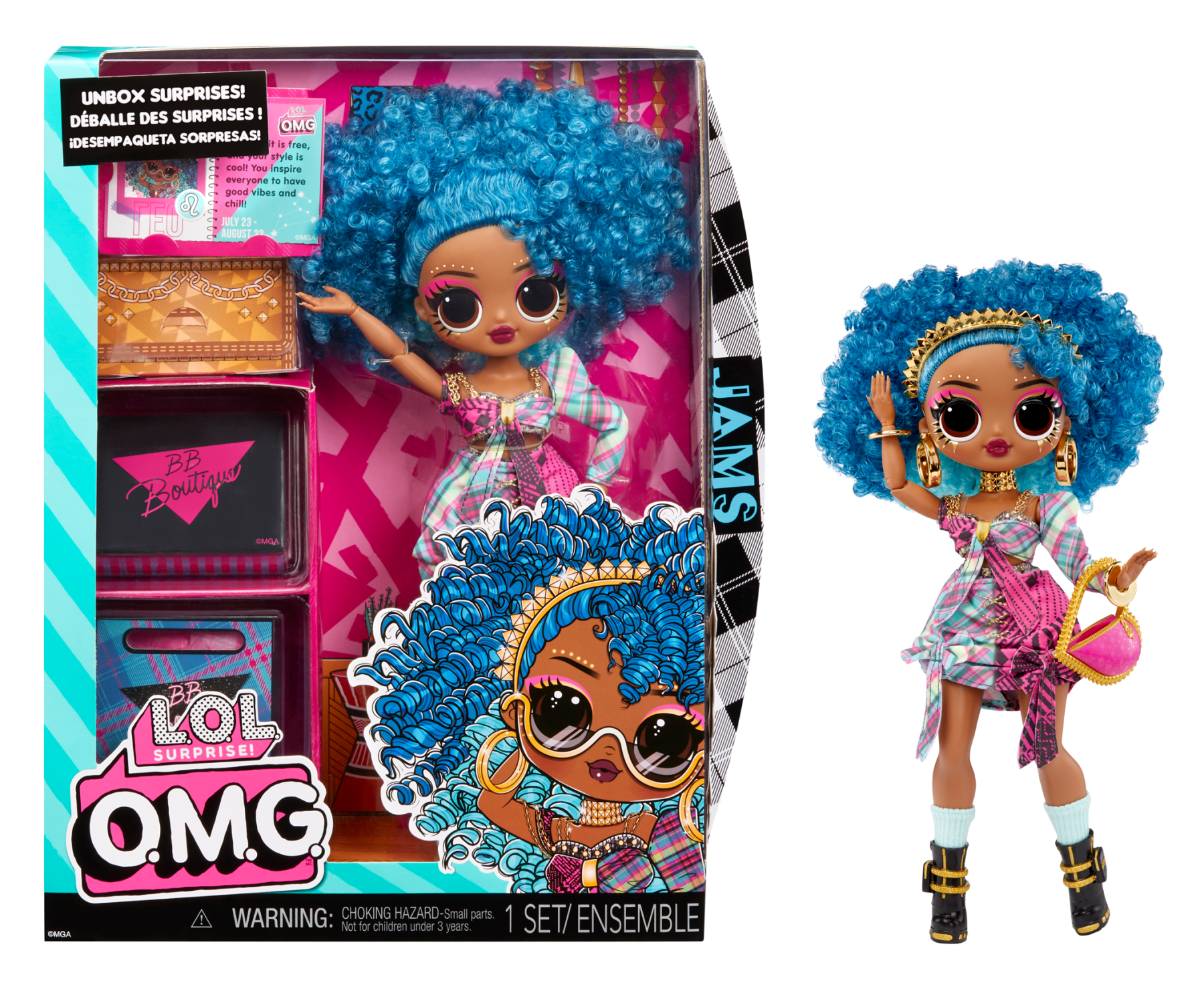 L.o.l. surprise! o.m.g. fashion doll - jams - include bambola, sorprese multiple e favolosi accessori - LOL