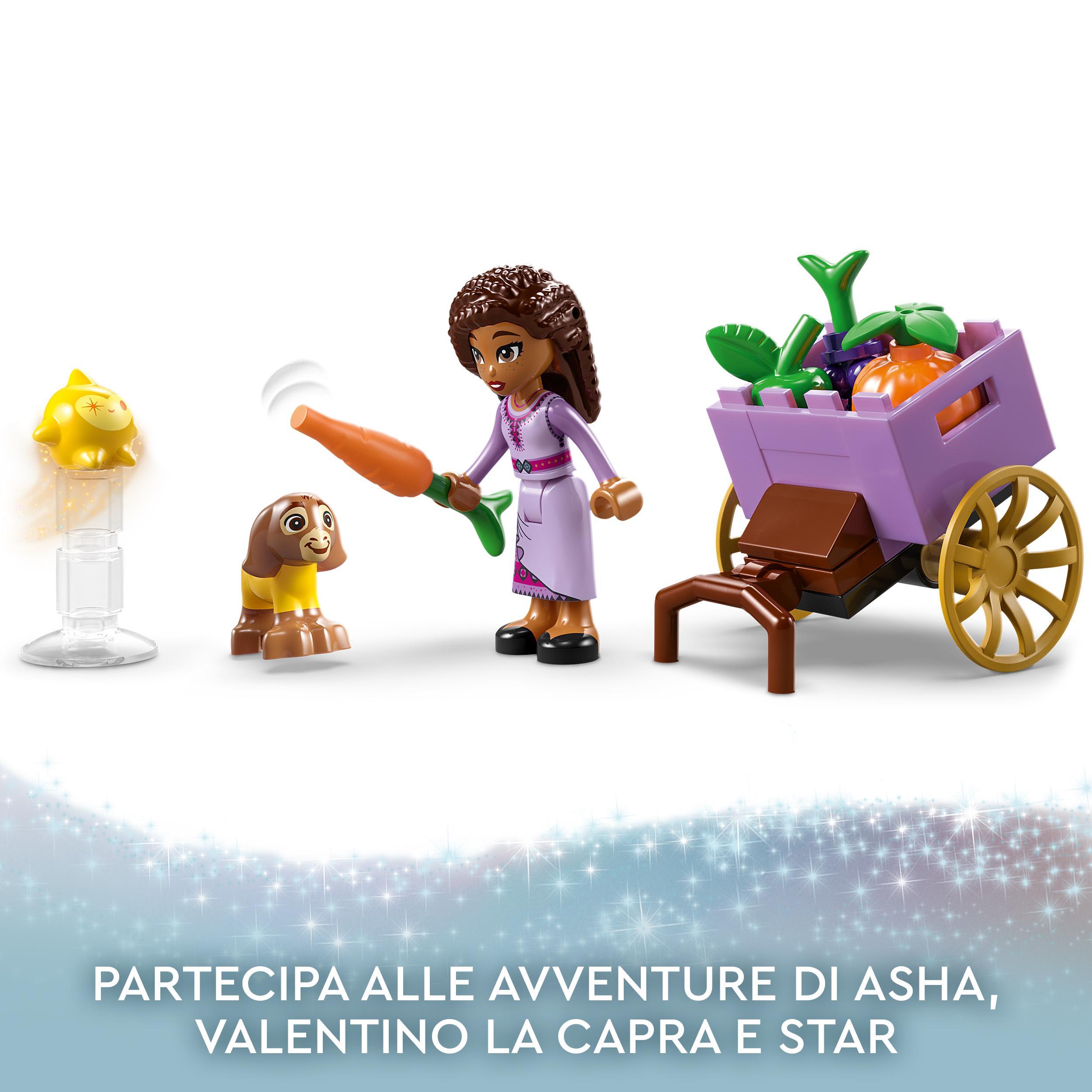 Lego disney wish 43223 asha nella città di rosas dal film wish con mini bambolina di asha, giochi per bambini e bambine 6+ - DISNEY PRINCESS, LEGO DISNEY PRINCESS