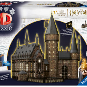 Ravensburger - 3d puzzle castello di hogwarts - the great hall, night edition, 540 pezzi, 10+ anni - RAVENSBURGER 3D PUZZLE