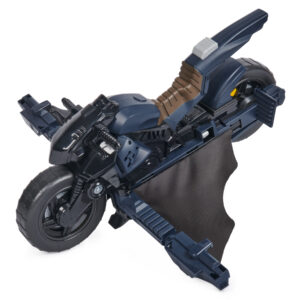 Dc comics, veicolo batman adventures 2 in 1, batcycle trasformabile, macchina batman compatibile con tutte le action figure batman, batmobile trasformabile, giochi per bambini e bambine, 4+ anni - BATMAN, DC COMICS