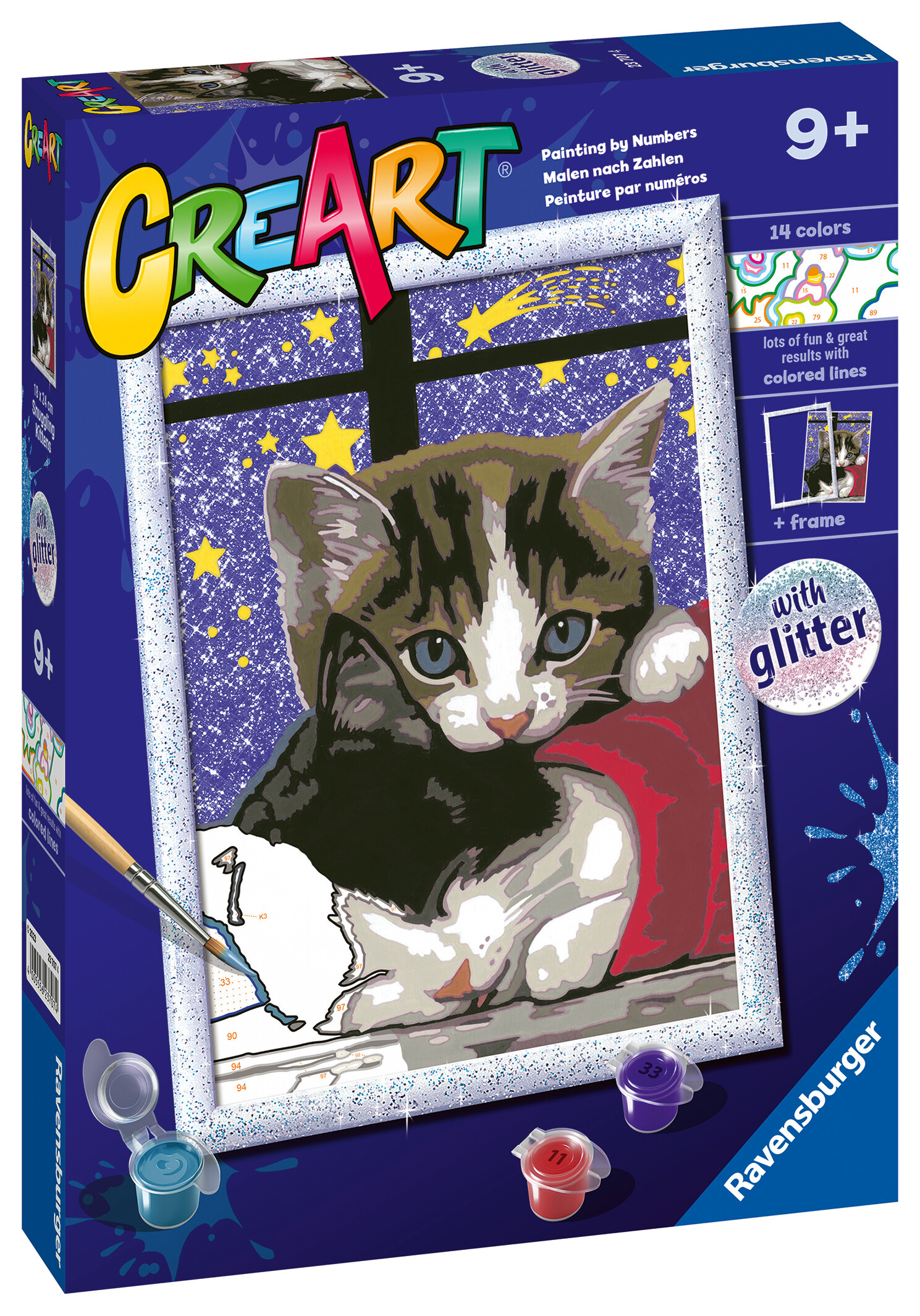 Ravensburger CreArt Serie D: Gattino e Il Suo Orsetto da Dipingere Gioco  Creativo Per Bambini da 7+ Anni - 20266