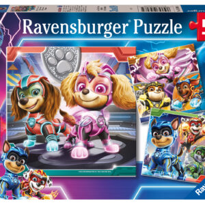 Ravensburger - puzzle paw patrol - the mighty movie, collezione 3x49, 3 puzzle da 49 pezzi, età raccomandata 5+ anni - RAVENSBURGER, Paw Patrol
