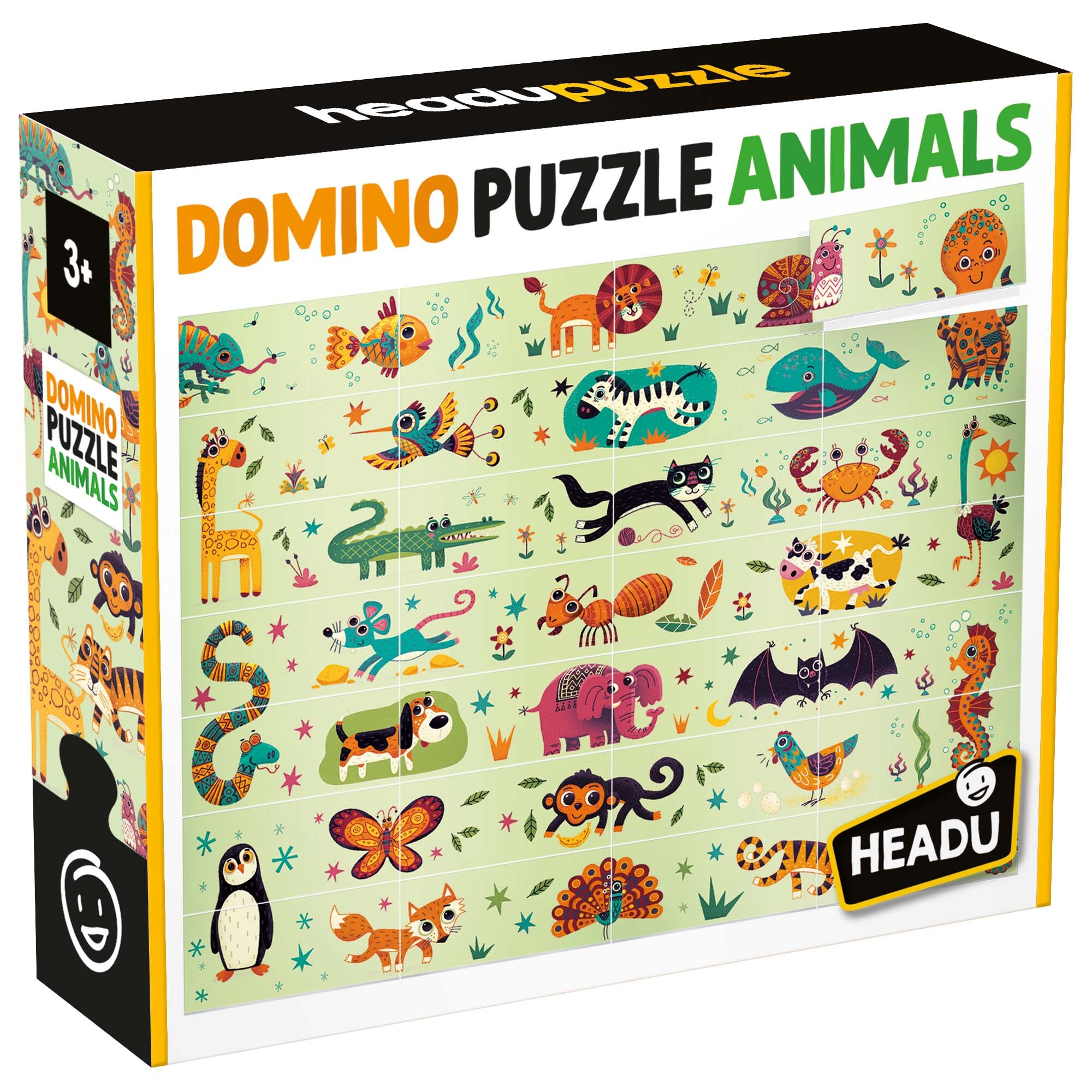 Domino puzzle animals.	ricomponi la catena di animali!	made in italy - HEADU