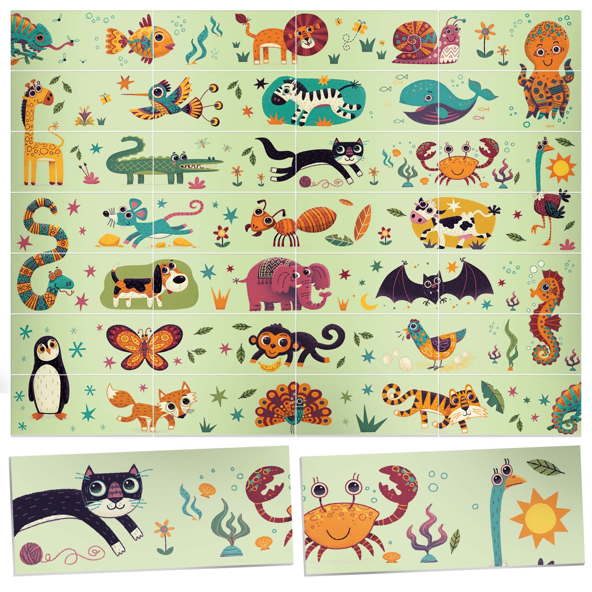 Domino puzzle animals.	ricomponi la catena di animali!	made in italy - HEADU