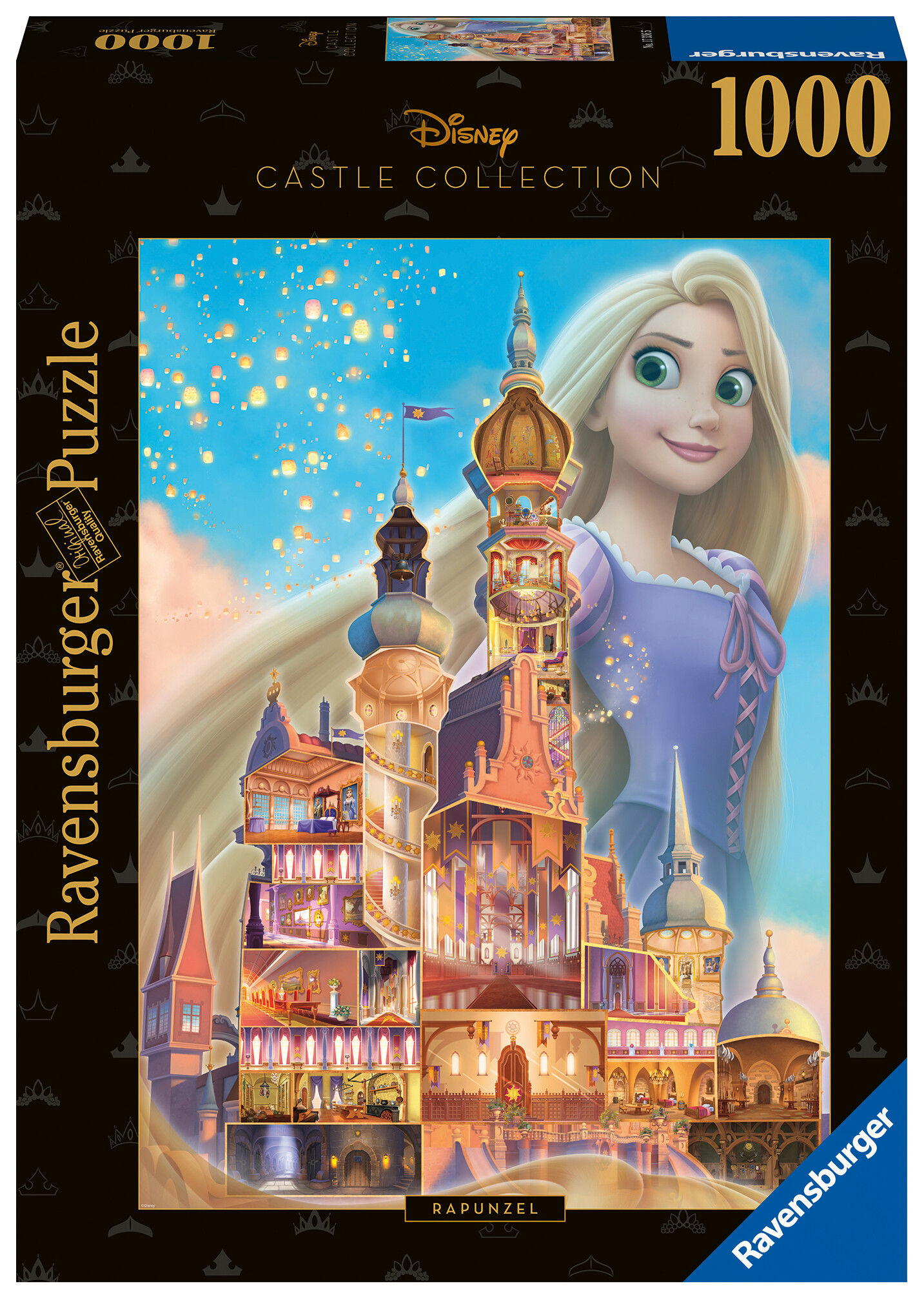 Ravensburger - puzzle rapunzel - disney castles, collezione disney collector's edition, 1000 pezzi, puzzle adulti - DISNEY PRINCESS, RAVENSBURGER