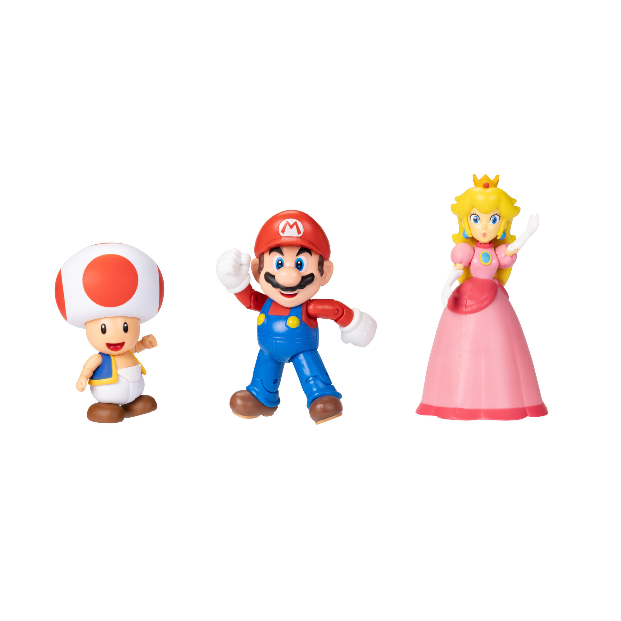 Nintendo super mario personaggi articolati 10 cm, pacco da 3 - NINTENDO, Super Mario