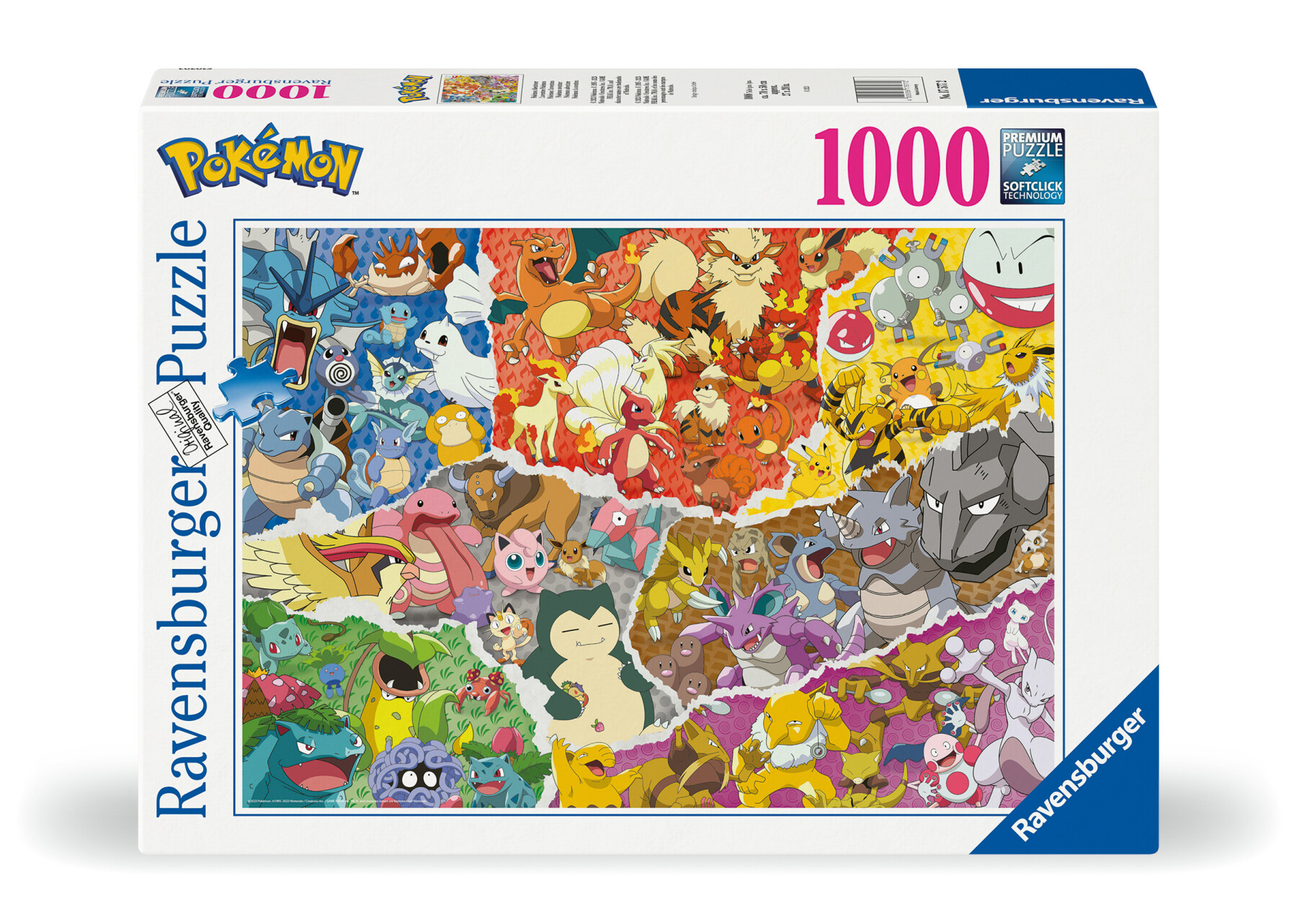 Ravensburger - puzzle pokémon, 1000 pezzi, puzzle adulti - POKEMON, RAVENSBURGER