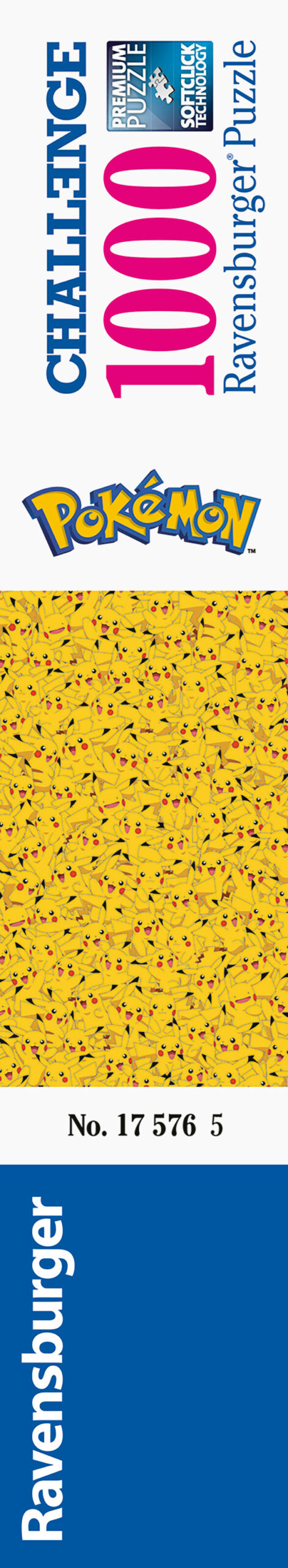 Ravensburger - puzzle pikachu challenge, 1000 pezzi, puzzle adulti - POKEMON, RAVENSBURGER