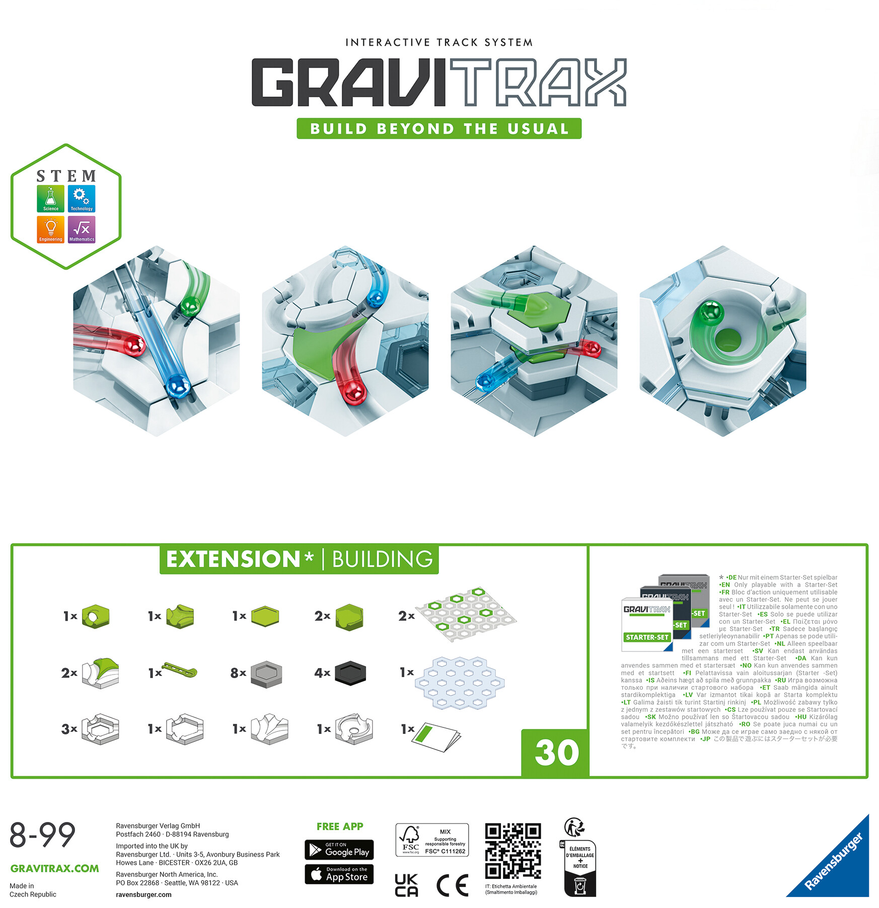 Ravensburger gravitrax building, gioco innovativo ed educativo stem, 8+ anni, accessorio - GRAVITRAX