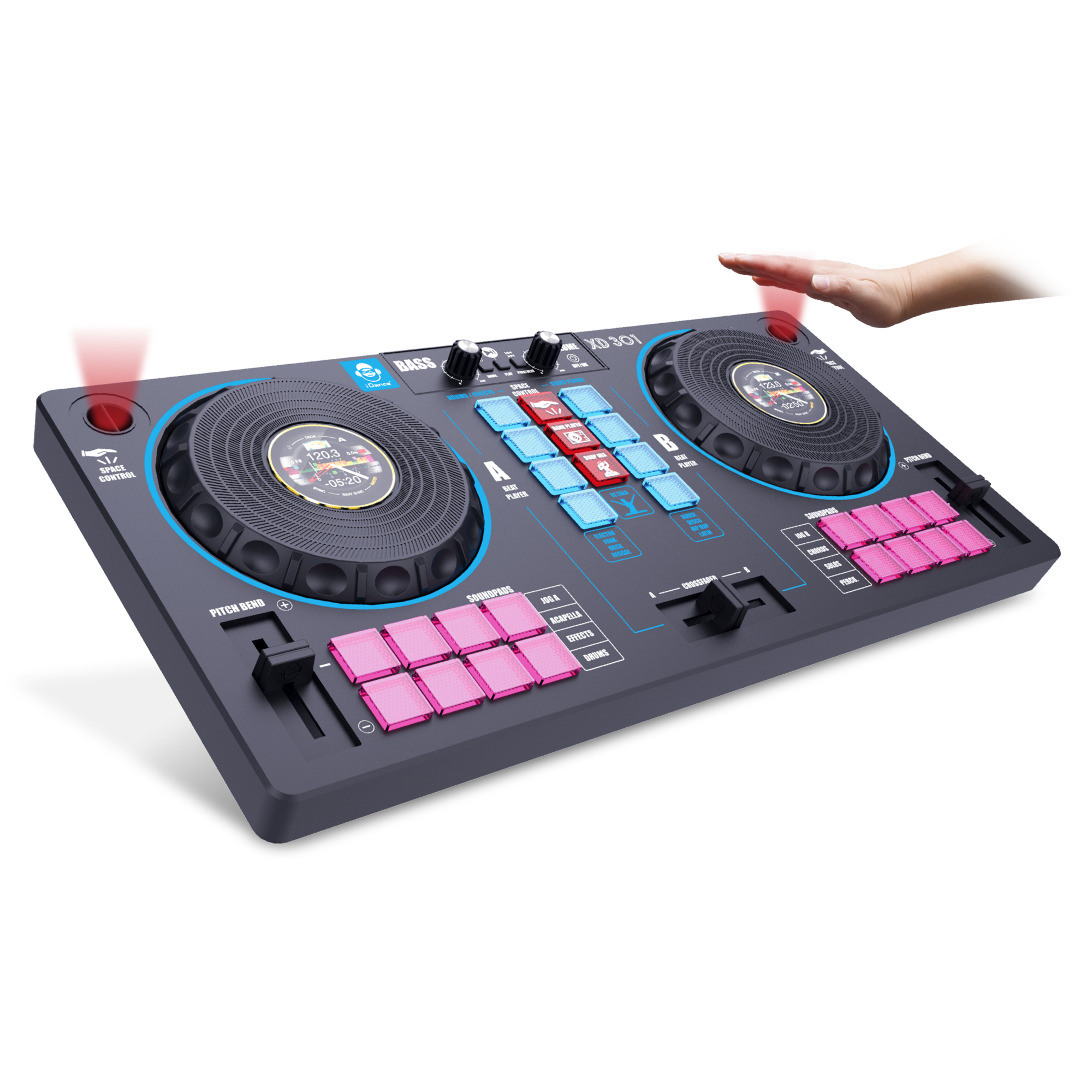 Station mixer 14in1 - diventa il re della festa con la console dj: mixer e remixer con 16 loop audio, collegamento a dispositivi, 2 giradischi con scratch, bass booster e effetti sonori - goditi un'esperienza di mixaggio unica! - SUPERSTAR