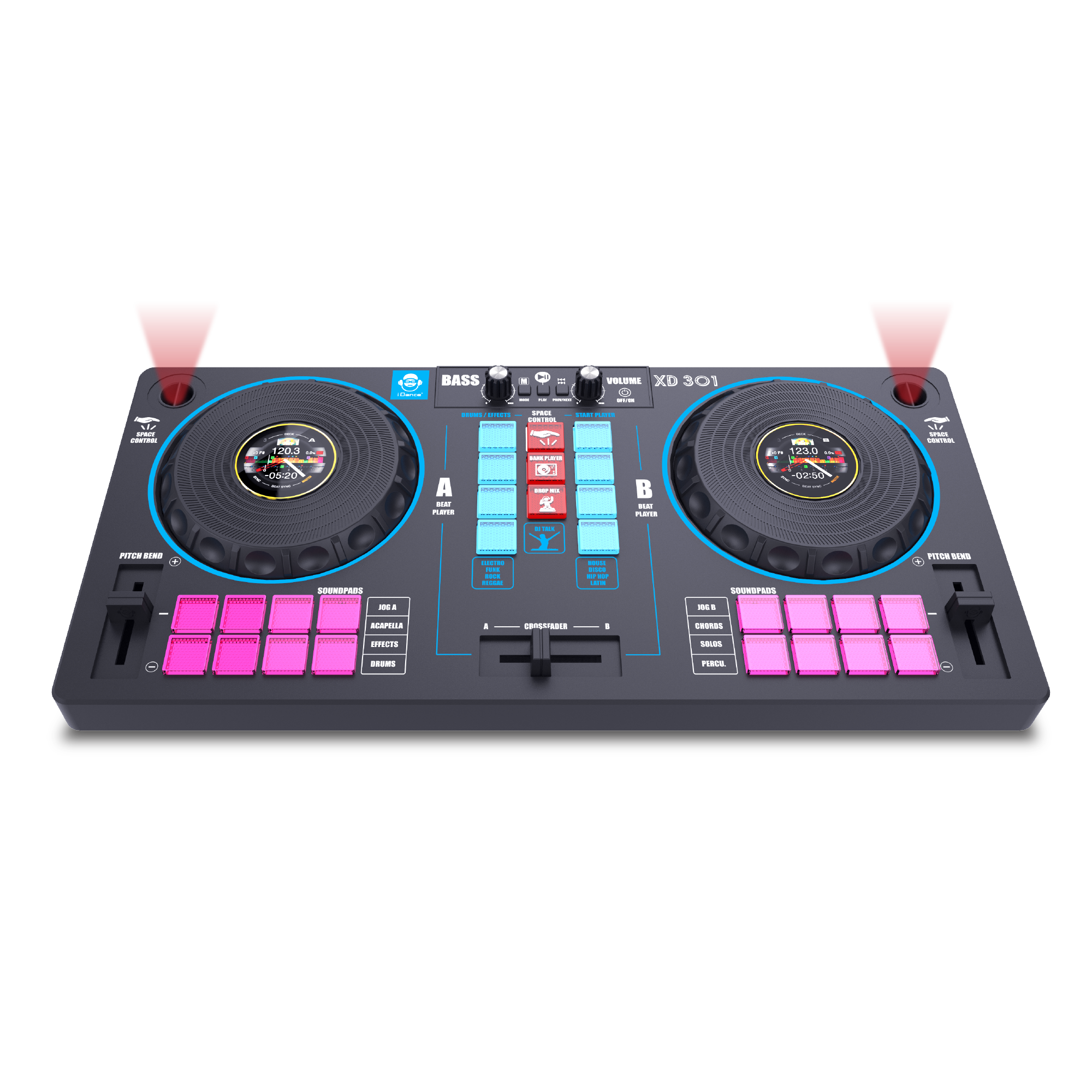 Station mixer 14in1 - diventa il re della festa con la console dj: mixer e remixer con 16 loop audio, collegamento a dispositivi, 2 giradischi con scratch, bass booster e effetti sonori - goditi un'esperienza di mixaggio unica! - SUPERSTAR