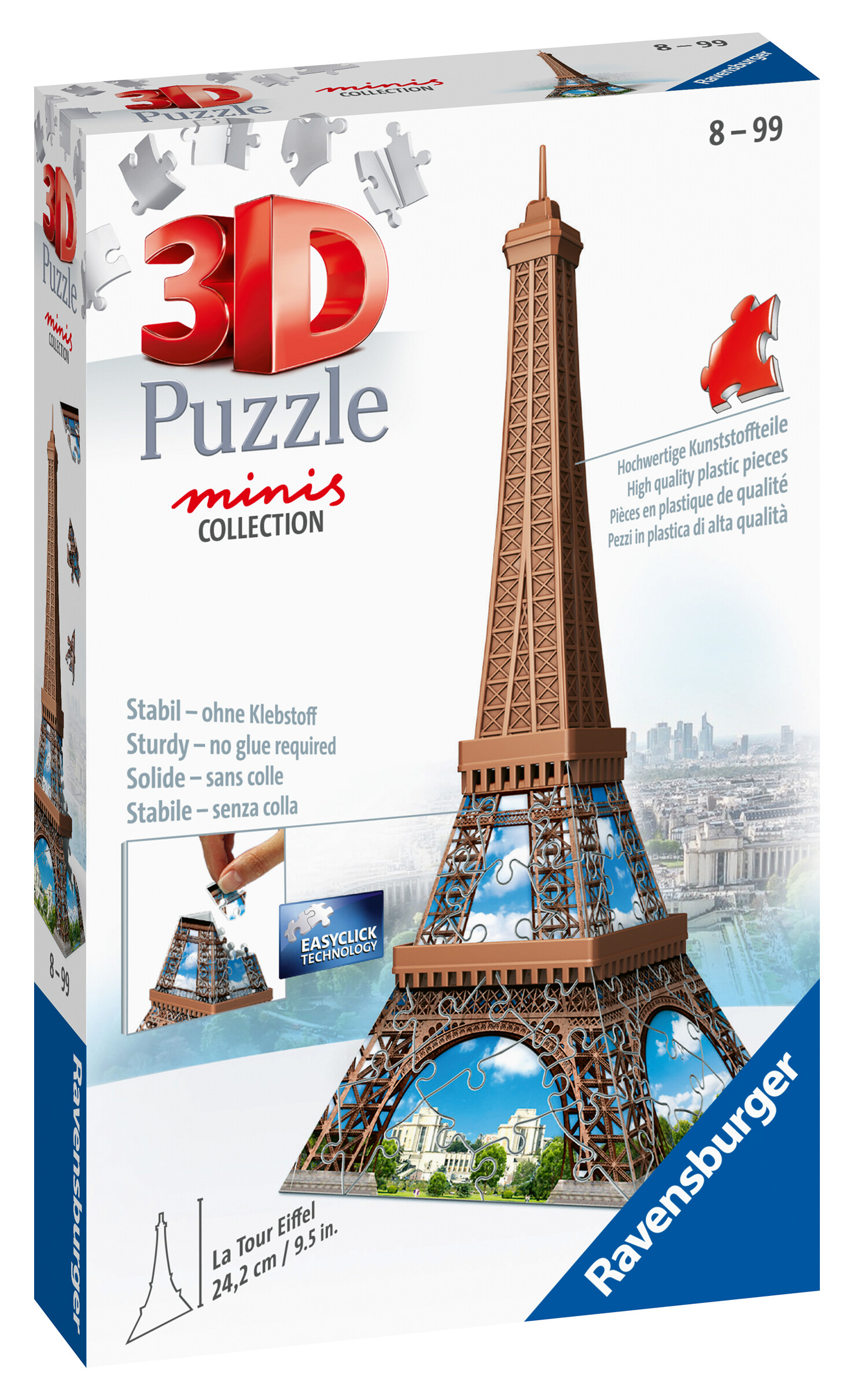 Ravensburger - 3d puzzle mini tour eiffel, 54 pezzi, 8 anni - RAVENSBURGER 3D PUZZLE