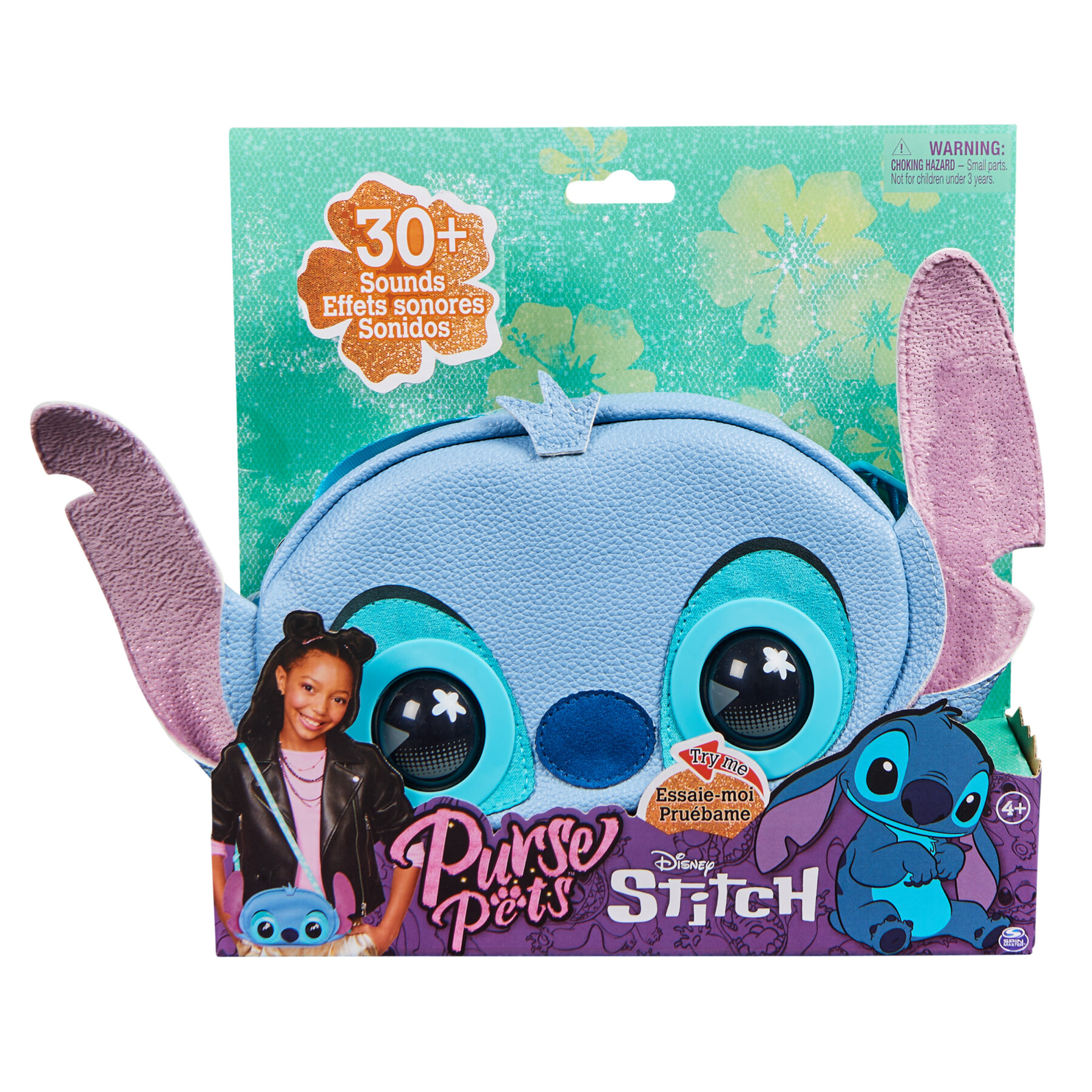 Purse pets, disney stitch, giocattolo interattivo e borsetta con oltre 30 suoni e reazioni, borsetta a tracolla, giocattoli per bambine - PURSE PETS, Disney Stitch