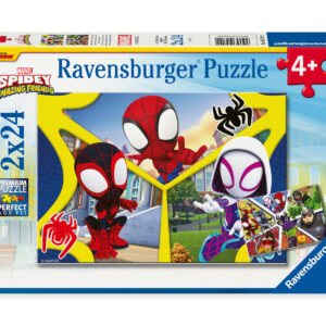 Ravensburger - puzzle spidey, collezione 2x24, 2 puzzle da 24 pezzi, età raccomandata 4+ anni - RAVENSBURGER, SPIDEY