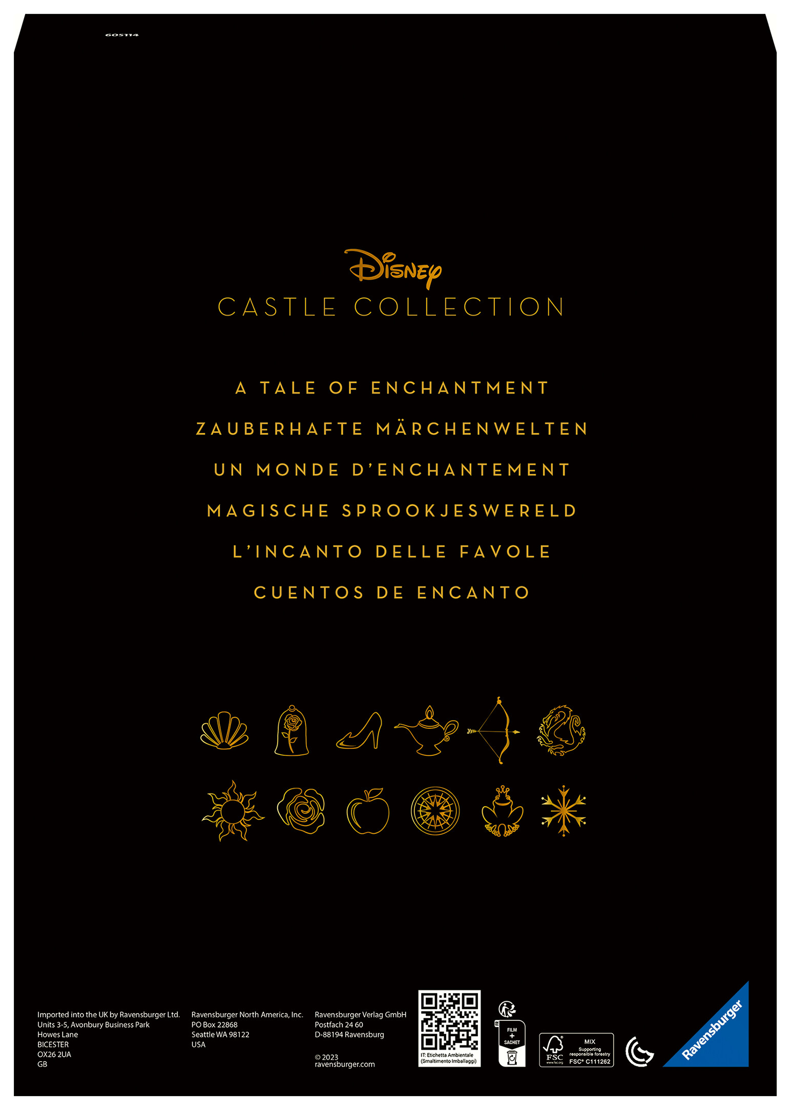Ravensburger - puzzle jasmine - disney castles, collezione disney collector's edition, 1000 pezzi, puzzle adulti - RAVENSBURGER
