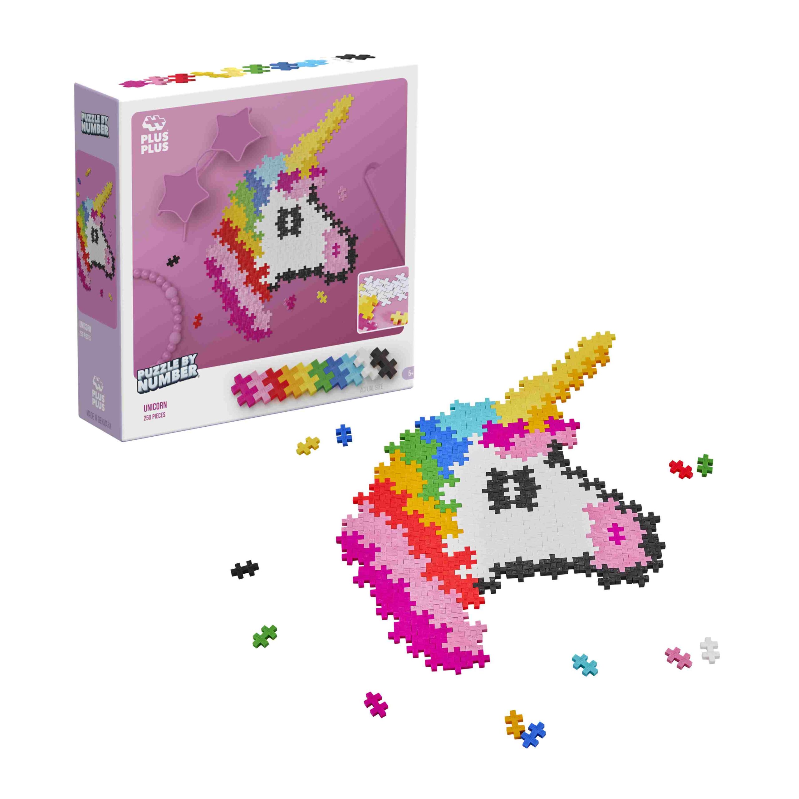 Plus-plus puzzle by number unicorn 250pcs - ZIG ZAG