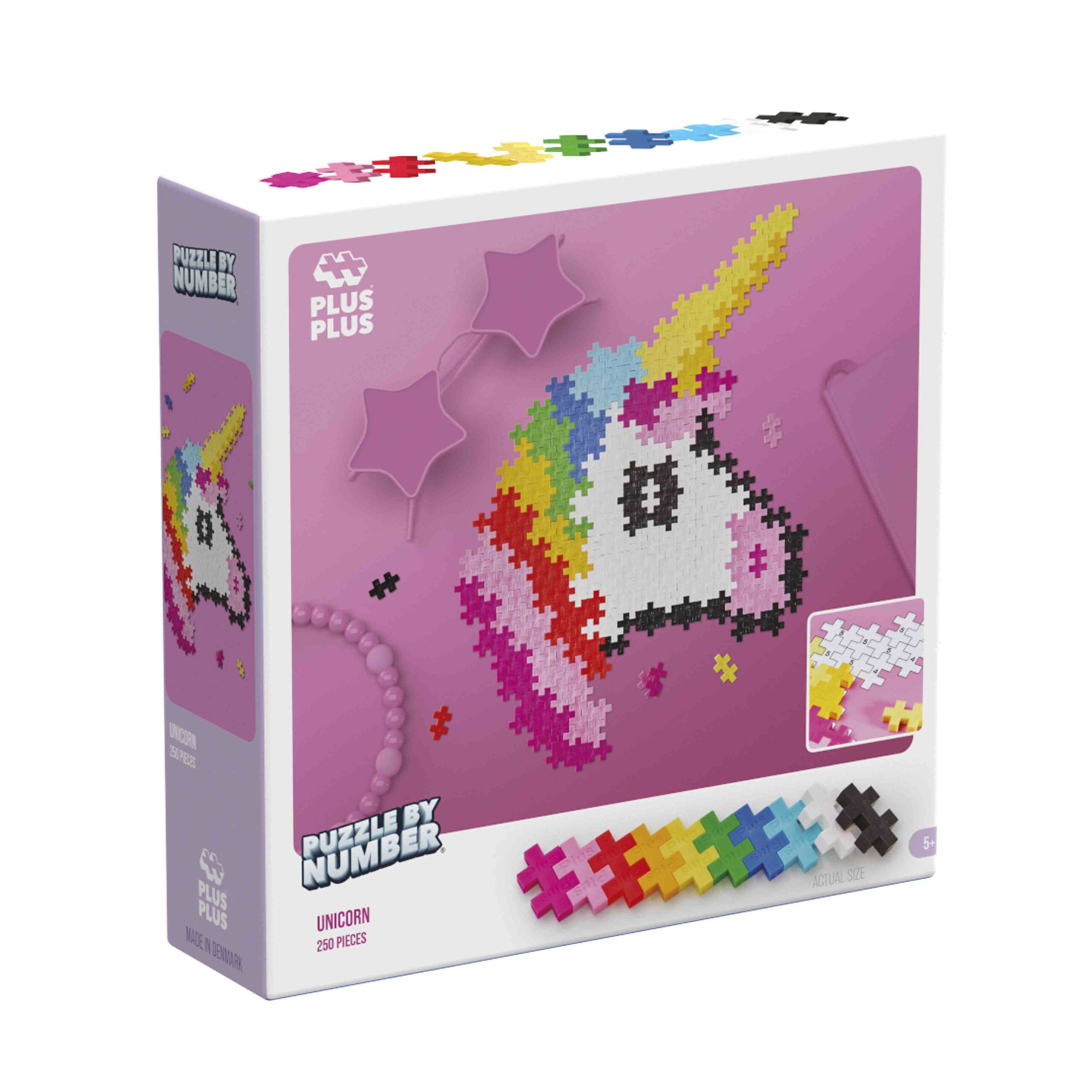 Plus-plus puzzle by number unicorn 250pcs - ZIG ZAG