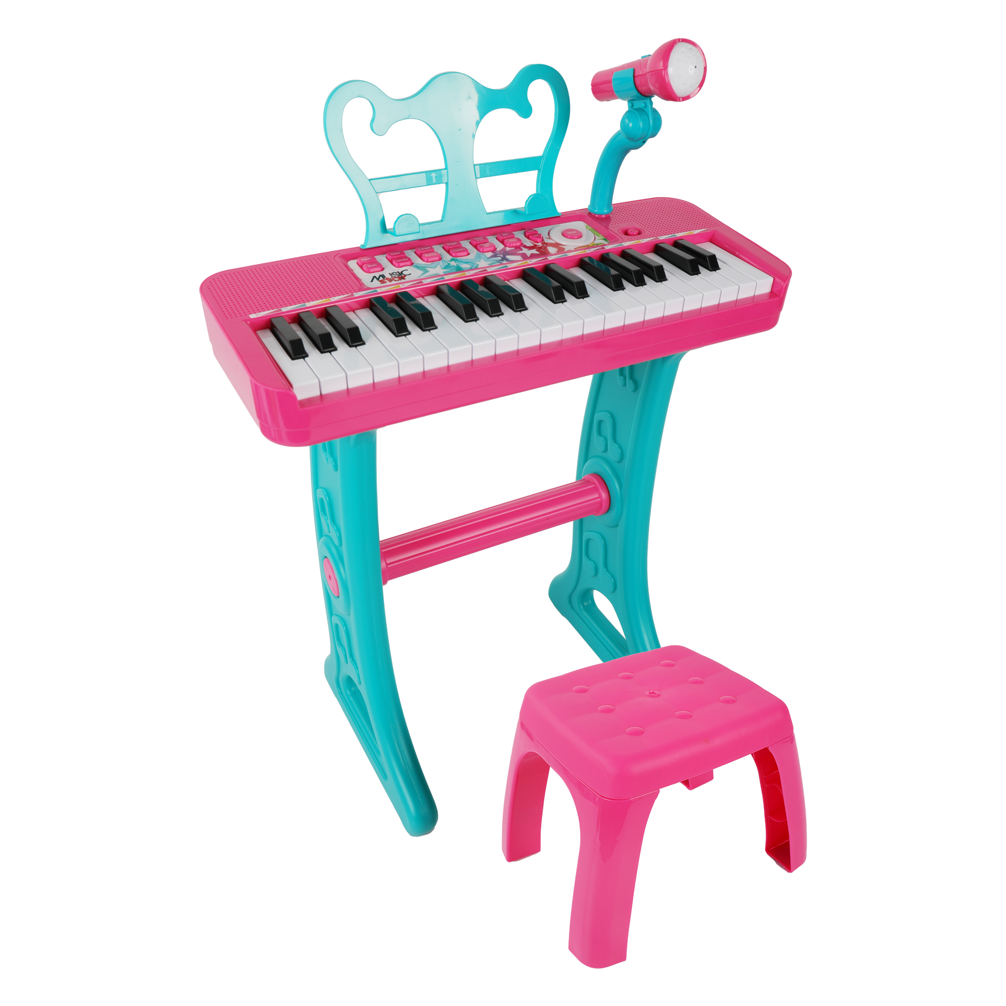 Keyboard set with stool - girl - SUPERSTAR
