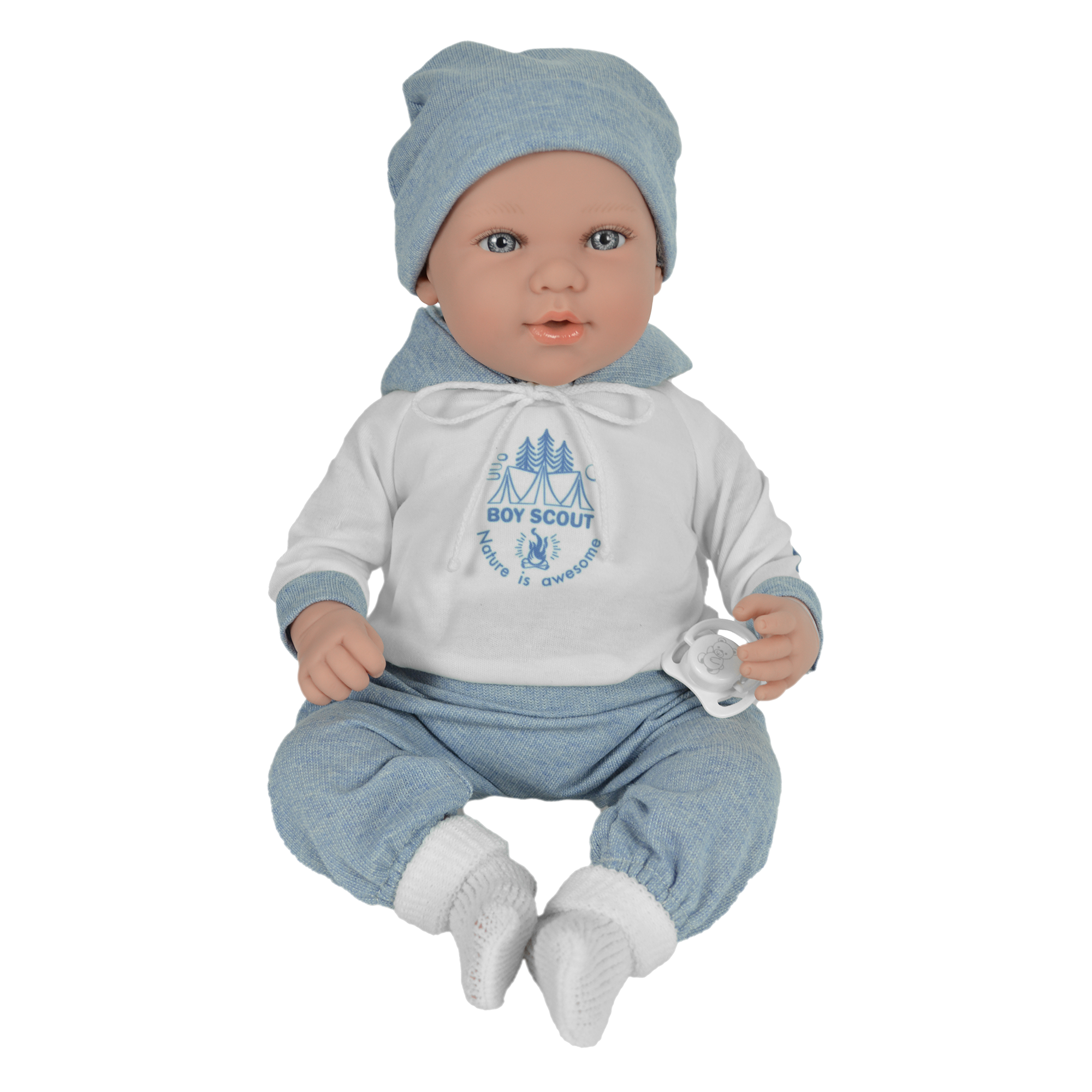 Bambola jordan - blu - 42cm - LOVE BEBÈ