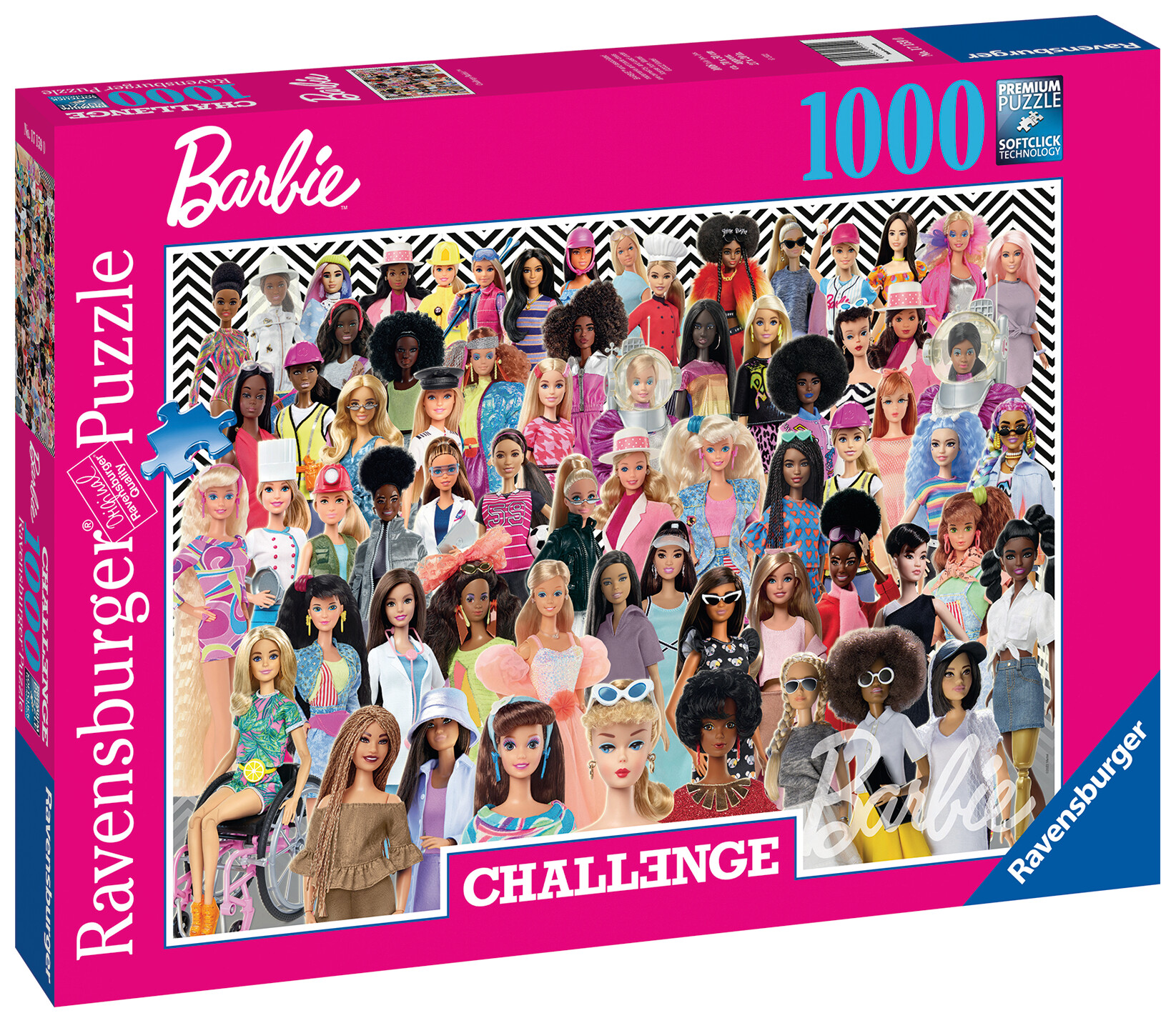Ravensburger - puzzle barbie challenge, 1000 pezzi, puzzle adulti - RAVENSBURGER, Barbie