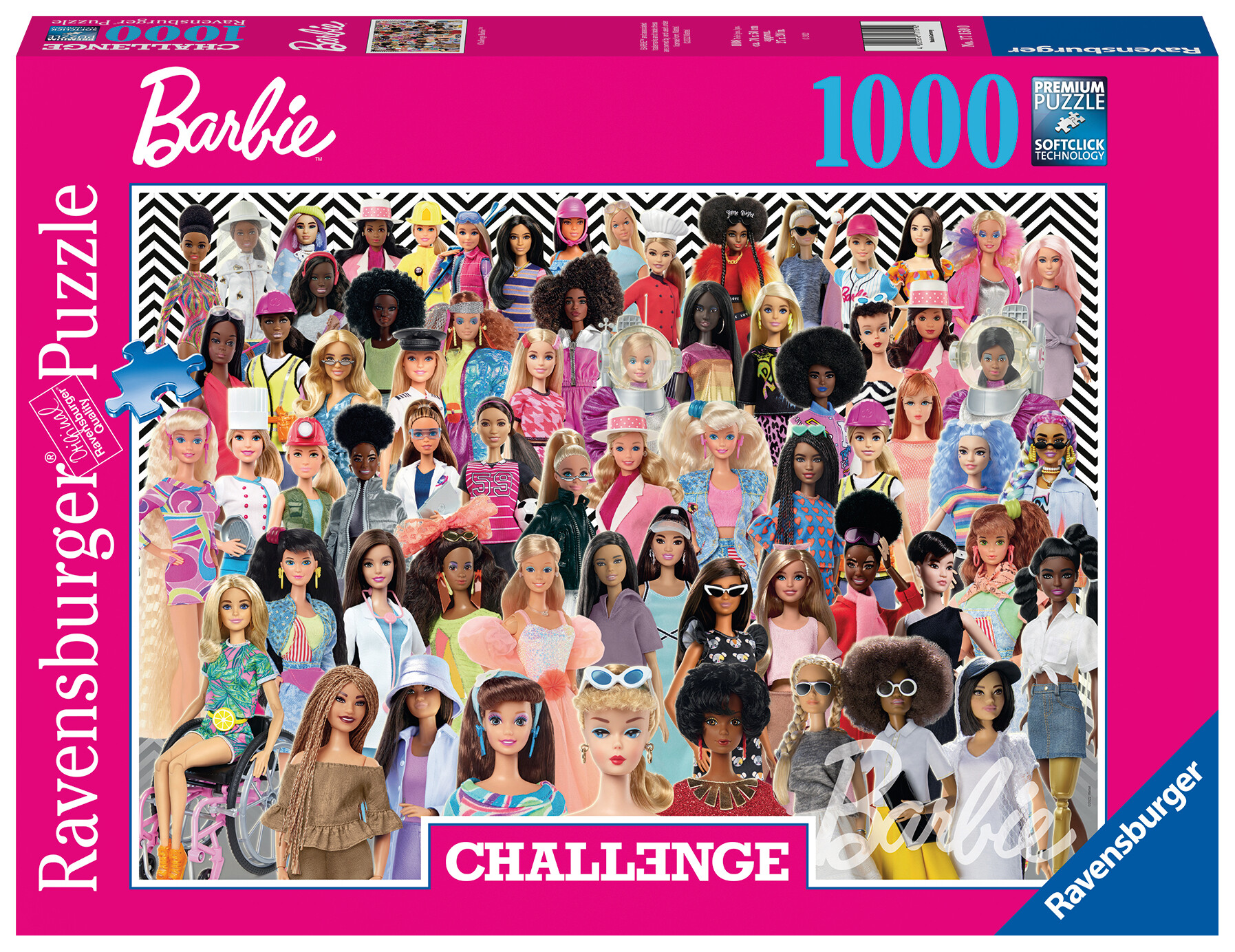 Ravensburger - puzzle barbie challenge, 1000 pezzi, puzzle adulti - RAVENSBURGER, Barbie