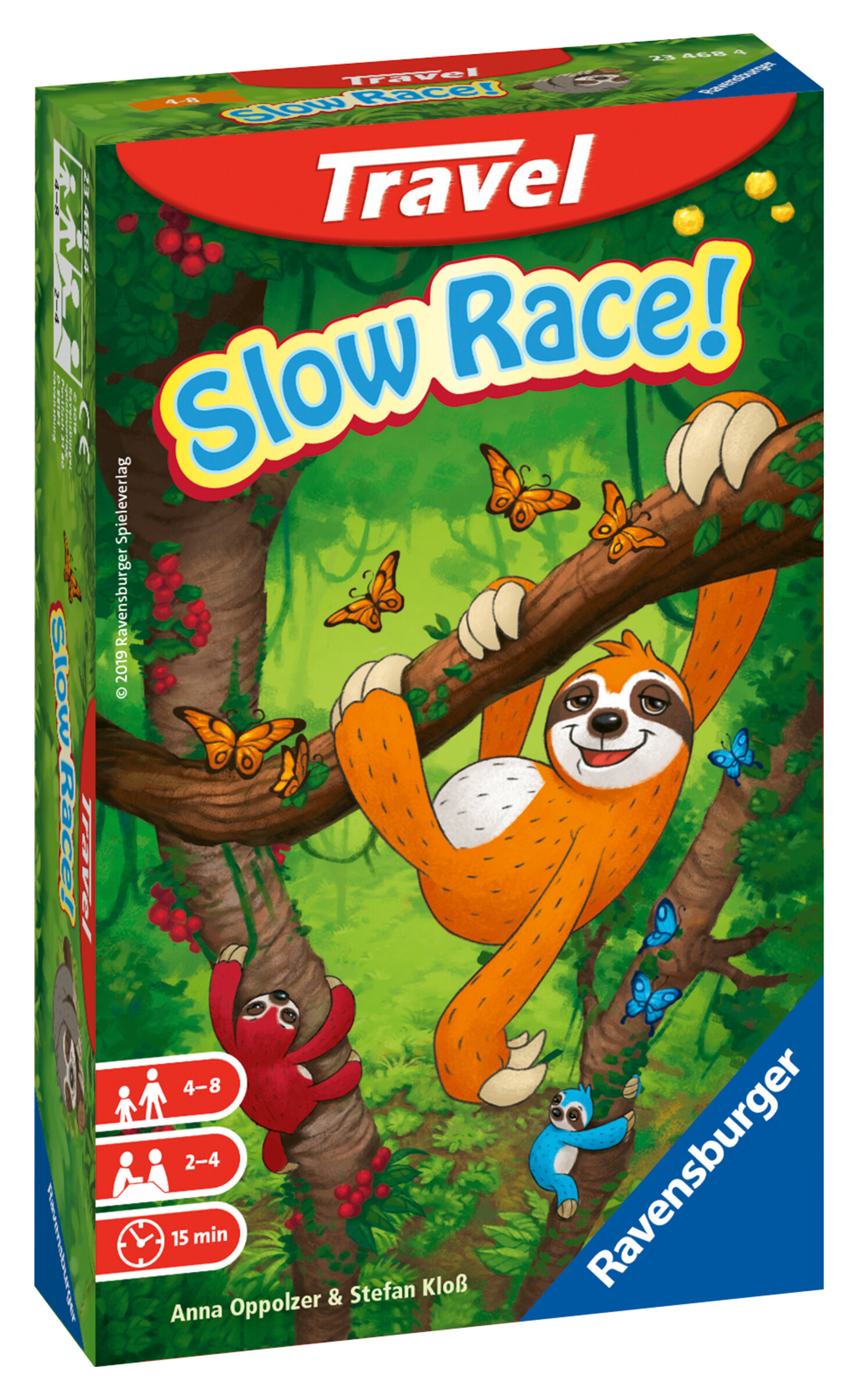 Ravensburger - slow race! travel, gioco da tavolo tascabile, 2-4 giocatori, 4+ anni - RAVENSBURGER