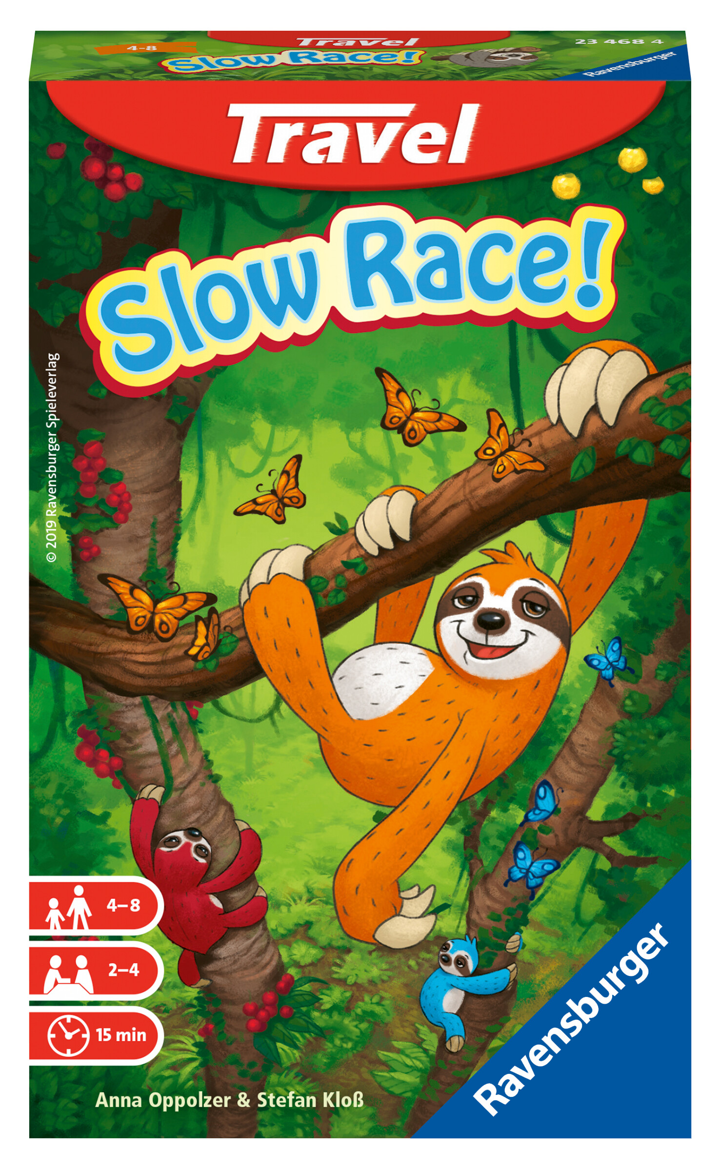 Ravensburger - slow race! travel, gioco da tavolo tascabile, 2-4 giocatori, 4+ anni - RAVENSBURGER