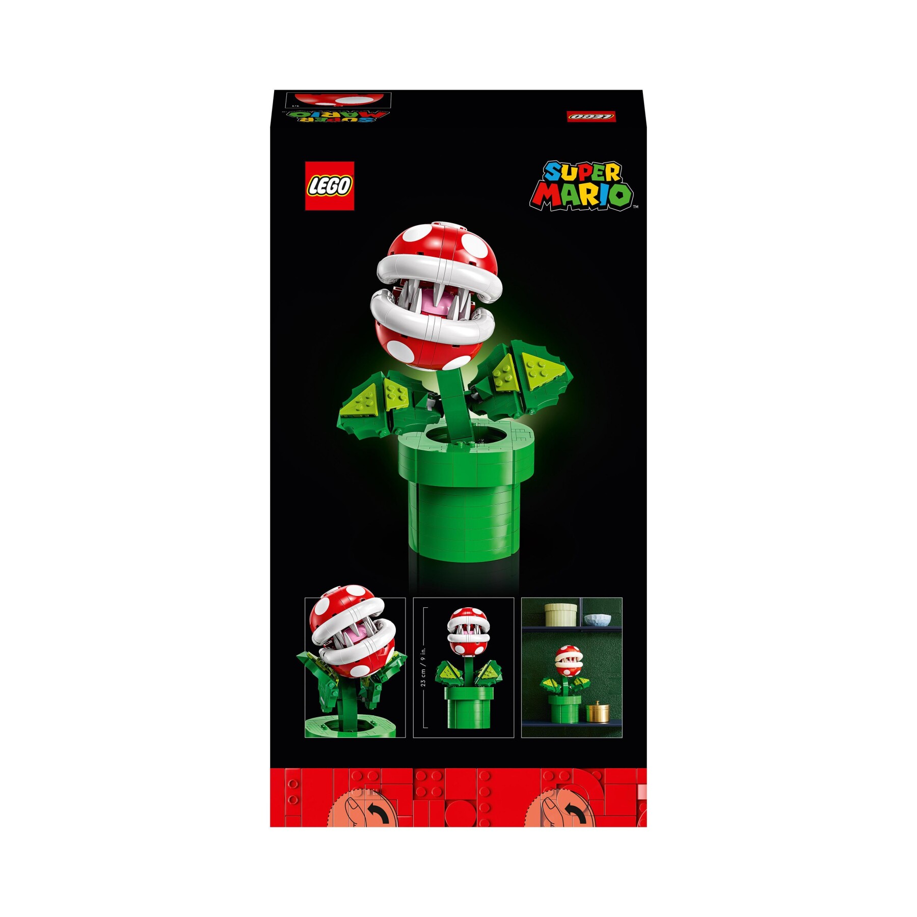 Lego super mario 71426 pianta piranha, personaggio snodabile con tubo e 2 monete, kit modellismo per adulti, idea regalo - LEGO® Super Mario™, Super Mario