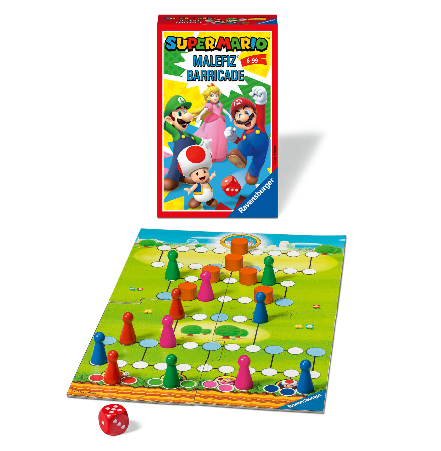 Ravensburger - super mario travel, gioco da tavolo tascabile, 2-4 giocatori, 6+ anni - RAVENSBURGER, Super Mario
