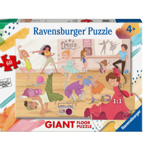 Ravensburger - puzzle l'ora di danza, collezione 60 giant pavimento, 60 pezzi, età raccomandata 4+ anni - RAVENSBURGER