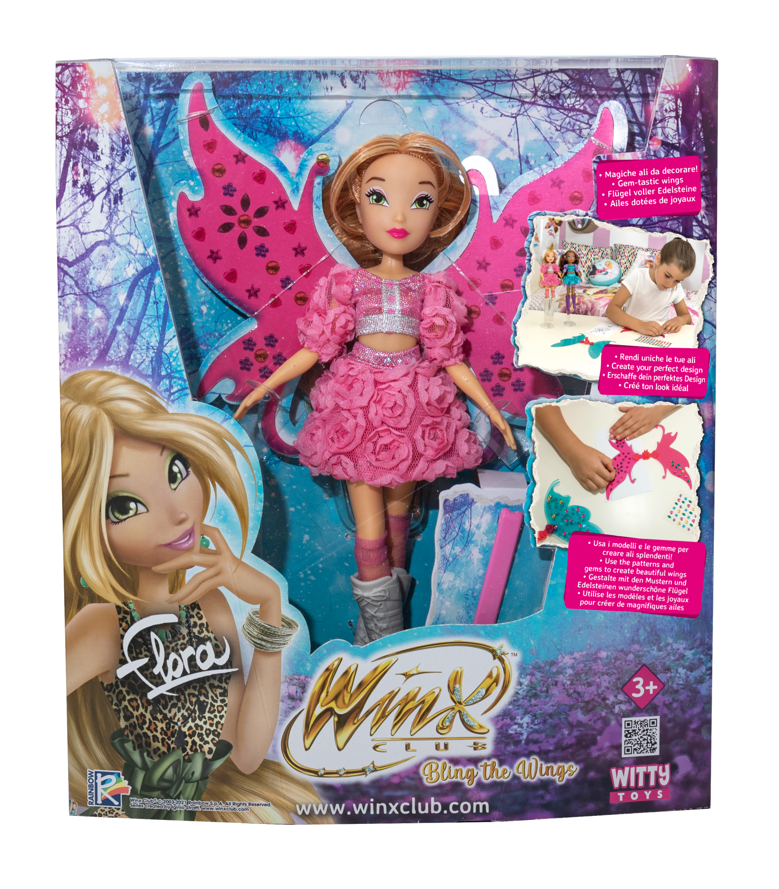Winx doll - bambola bling the wings personaggio flora alta cm 23 - WINX