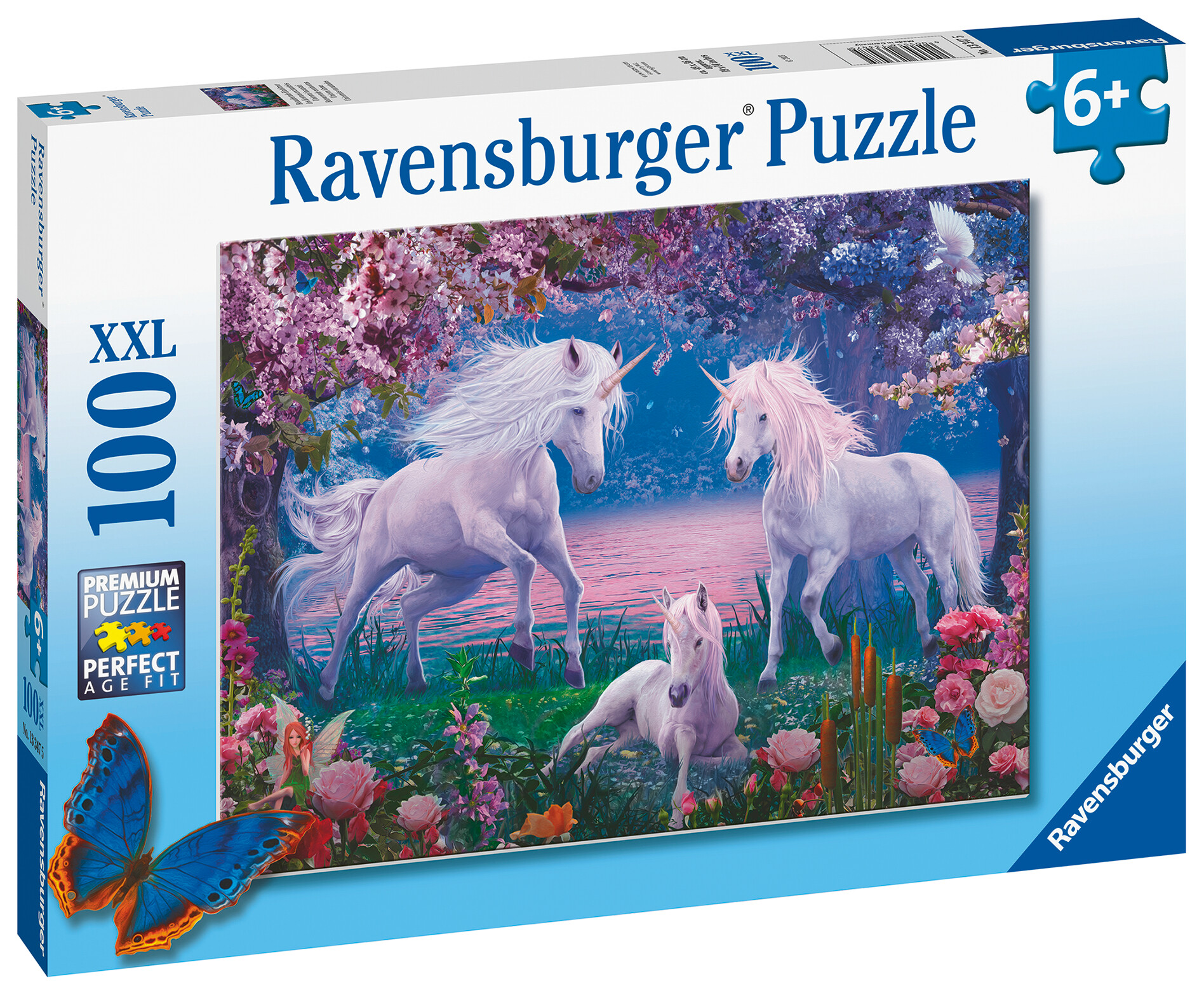Ravensburger - puzzle unicorni incantati, 100 pezzi xxl, età raccomandata 6+ anni - RAVENSBURGER
