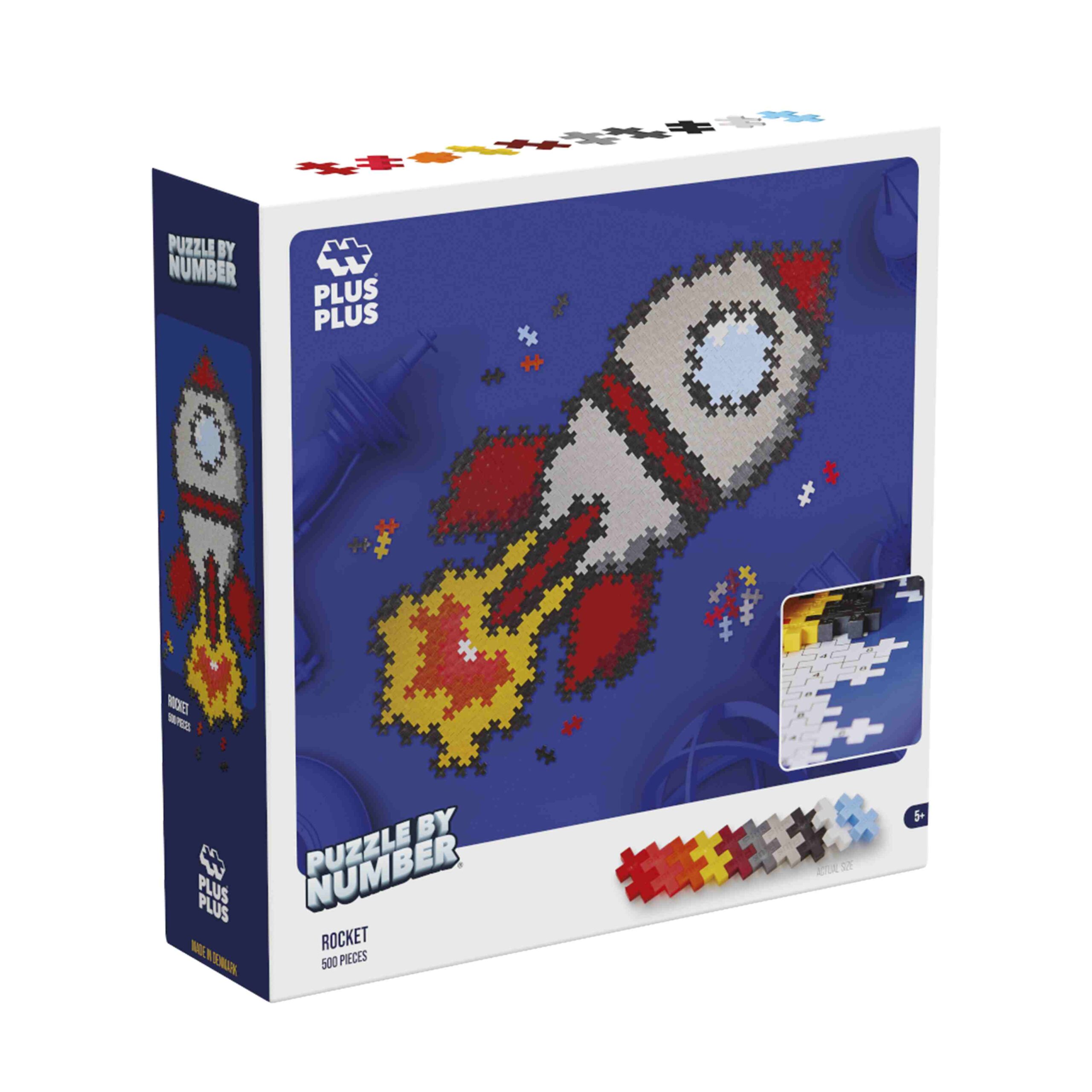 Plus-plus puzzle by number rocket 500pcs - ZIG ZAG