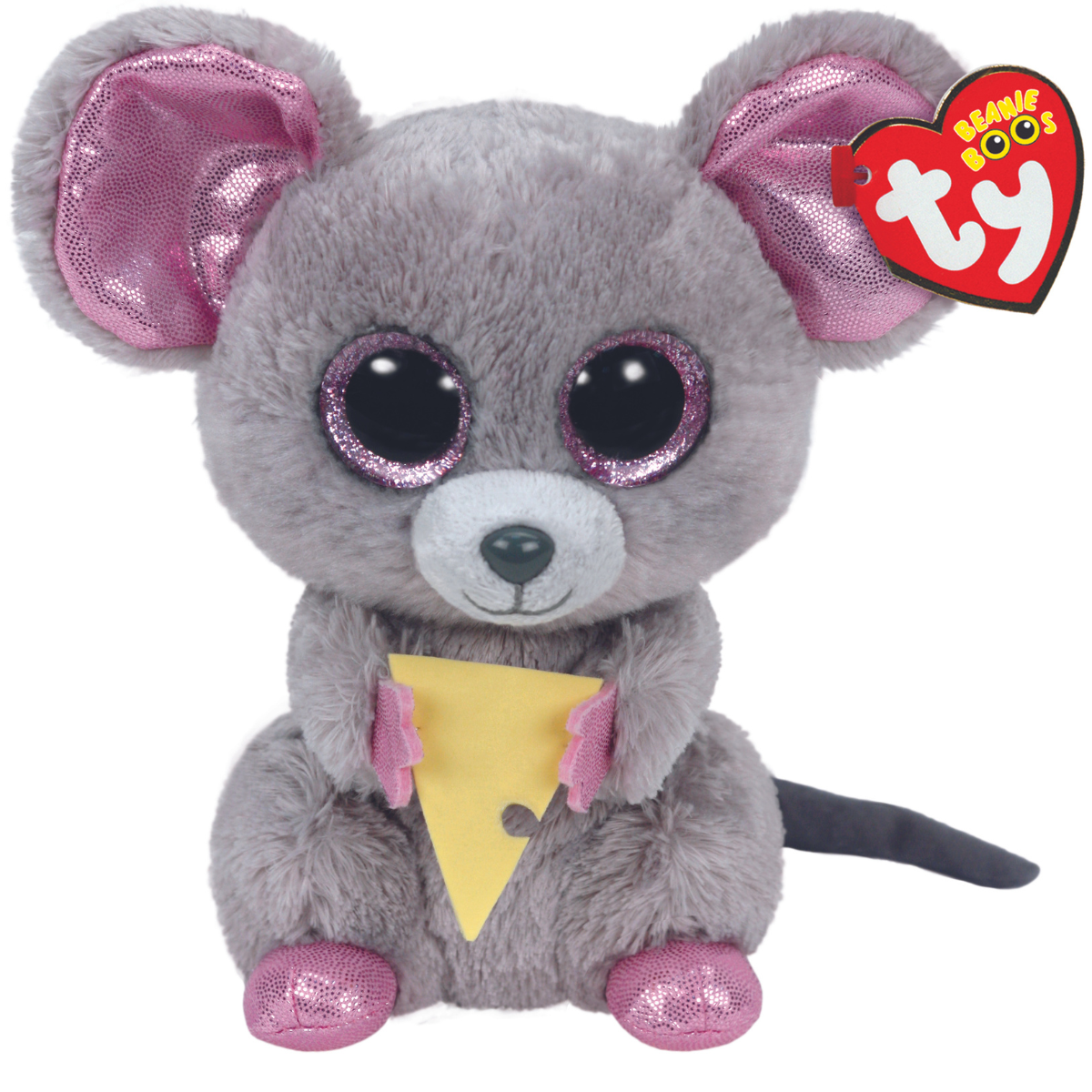 Ty – peluche – beanie boos – squeaker topo – occhi glitter – il peluche con gli occhi grandi scintillanti – 15 cm – 36192 - TY