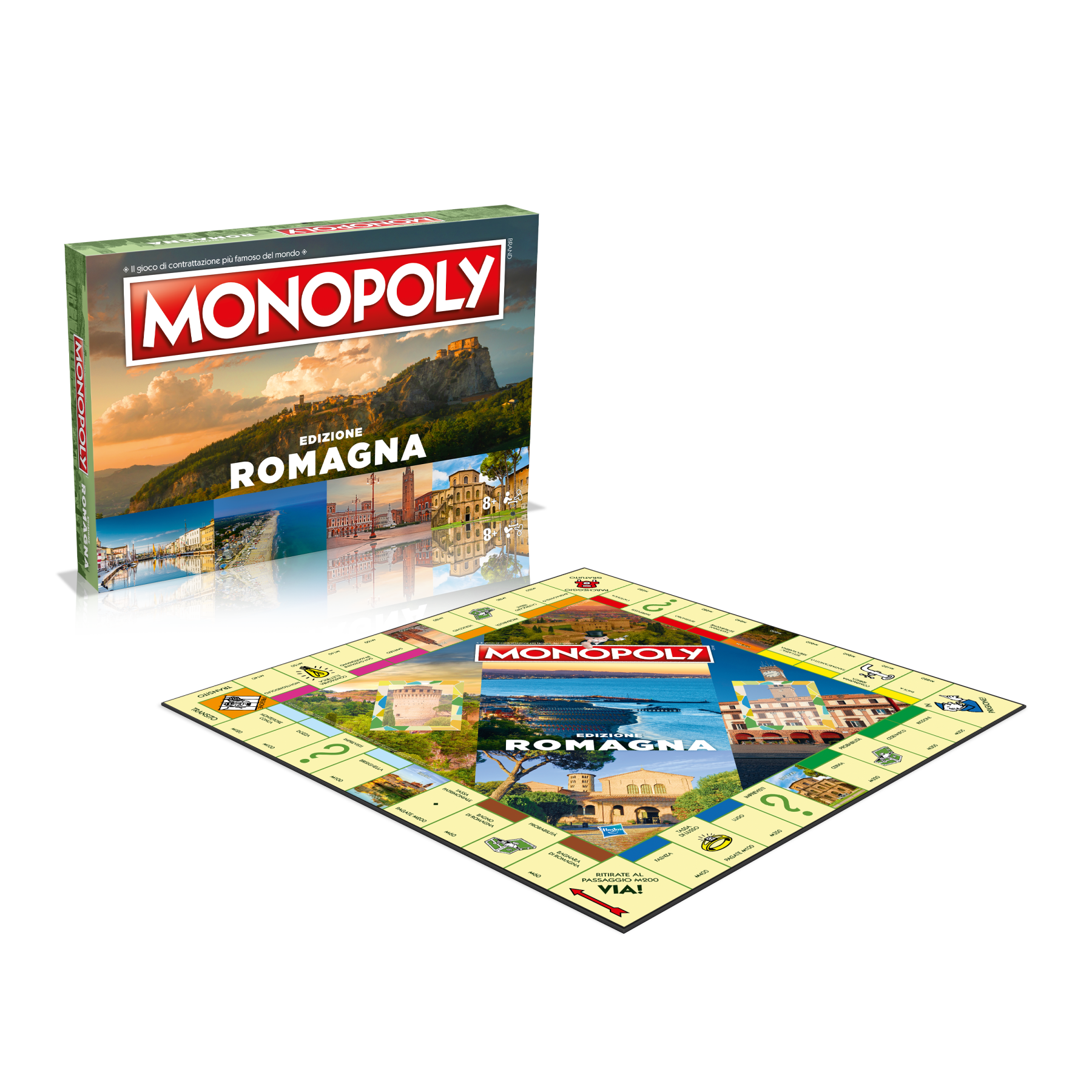 Winning moves - monopoly - i borghi più belli d'italia - romagna - MONOPOLY