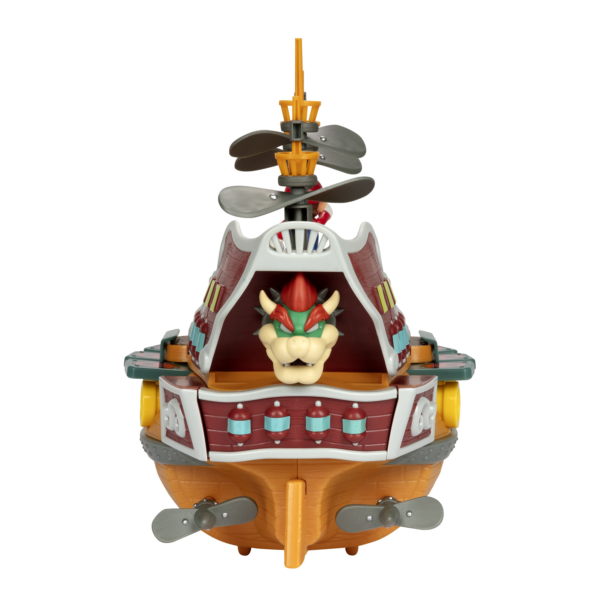 Super mario galeone volante di bowser con 5 personaggi articoati estremamente dettagliati - Super Mario