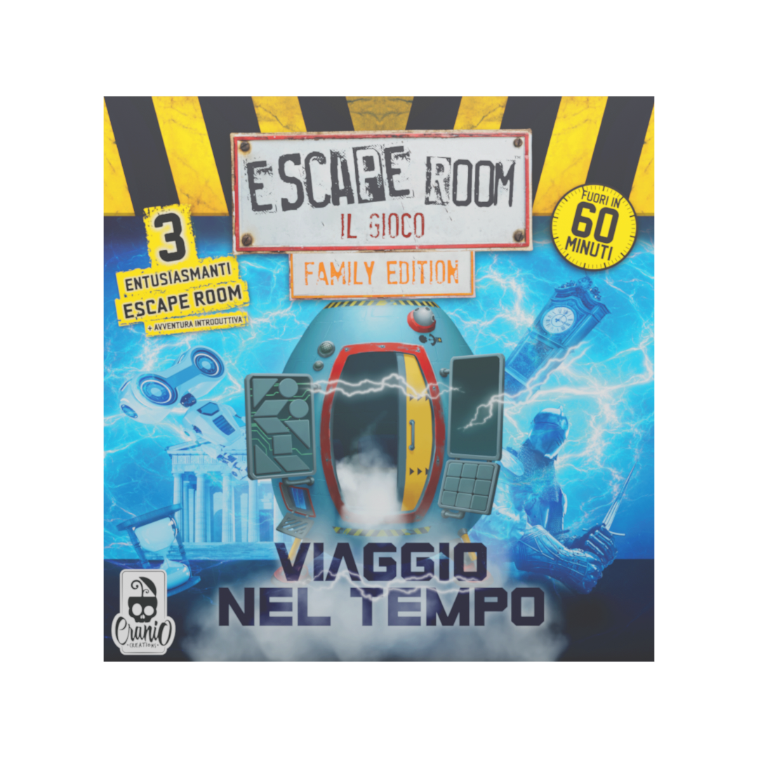 Escape room viaggio nel tempo, gioco da tavolo, 10+, gioco escape room per tutti, cc479 - 