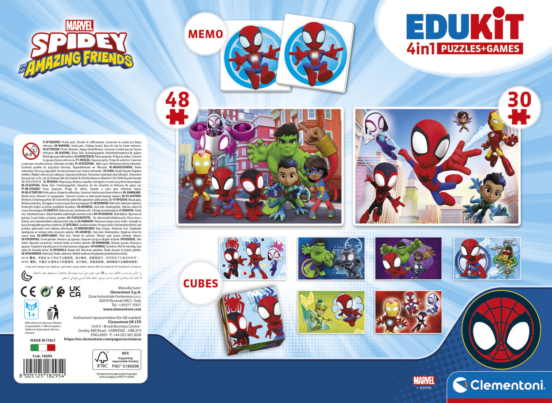 Edukit 4 in 1 marvel spidey and friends - CLEMENTONI