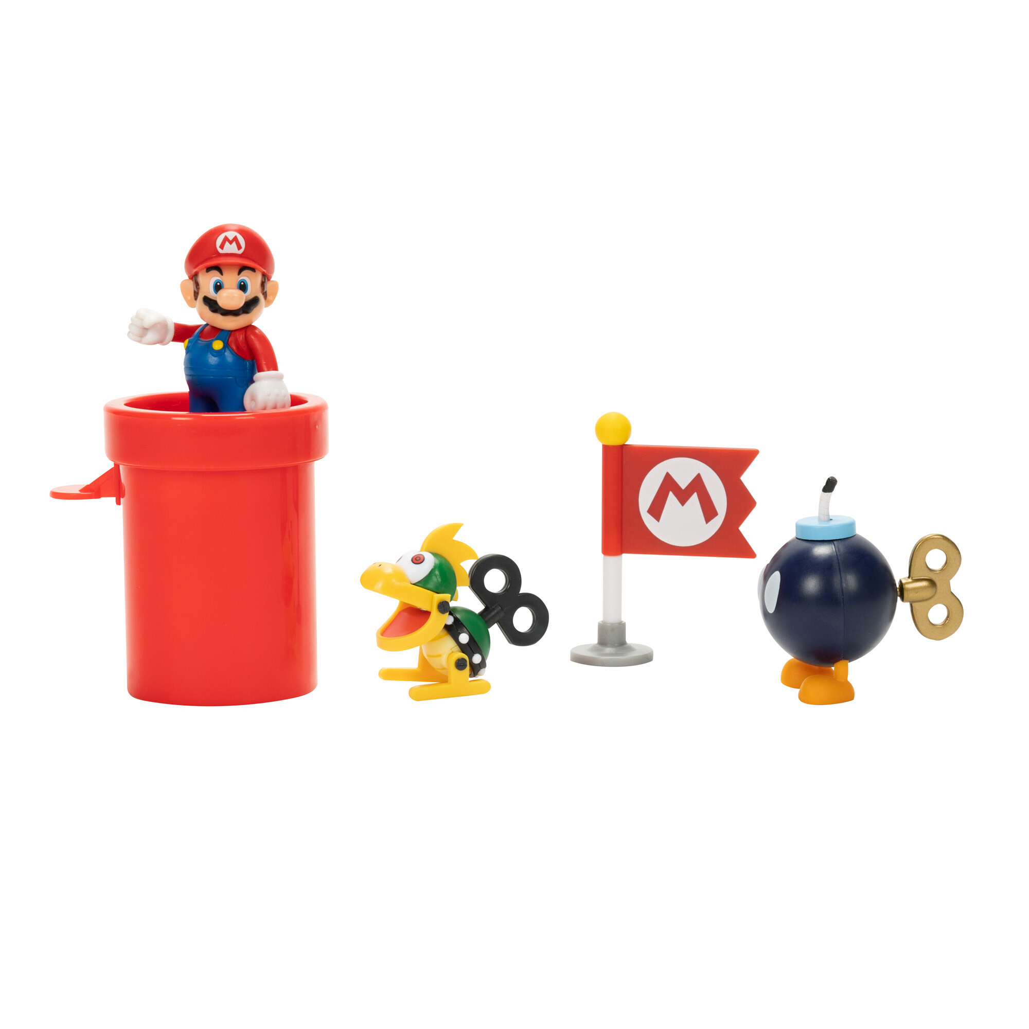 Super mario diorama galeone volante di bowser con personaggi articolati - Super Mario