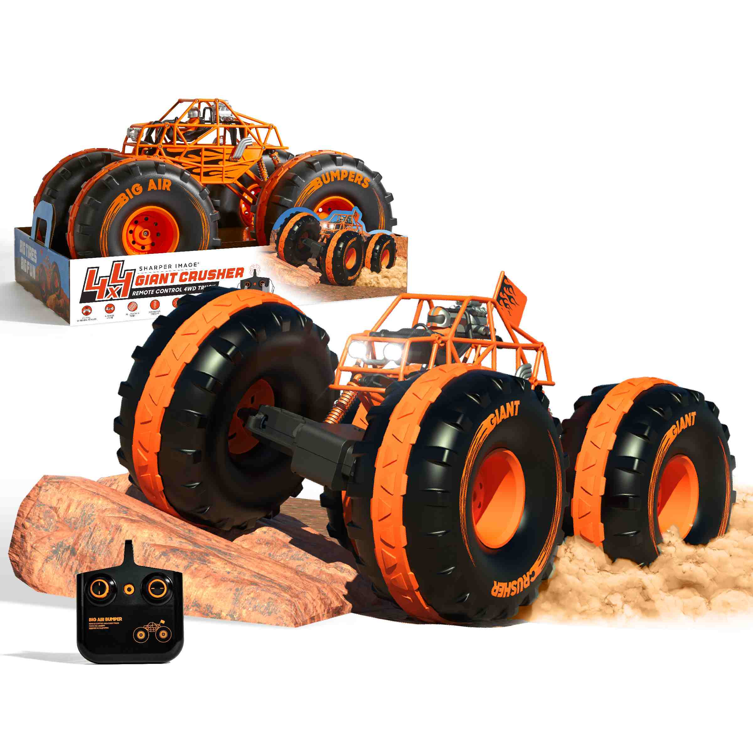 Toy rc 4wd big wheel truck - Sharper Image